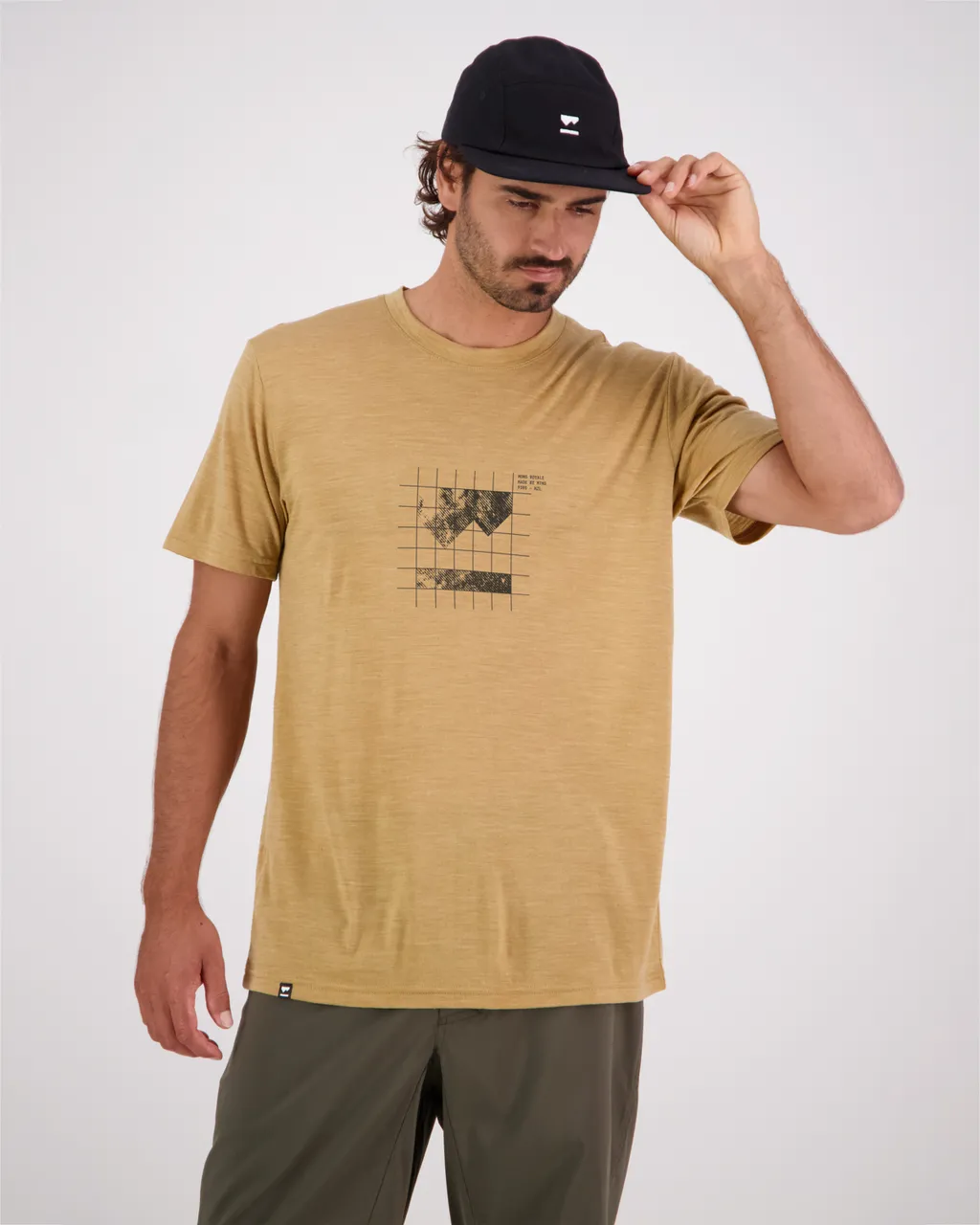 100557-1228-737 - Zephyr Merino Cool T-Shirt - Smokey Cumin - Mens