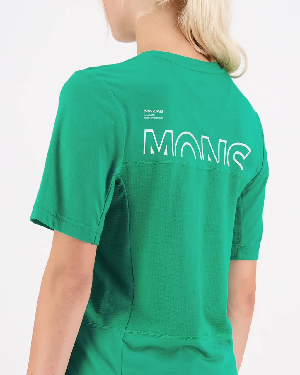 100549-1169-714 - Tarn Merino Shift Tee - Pop Green - Womens