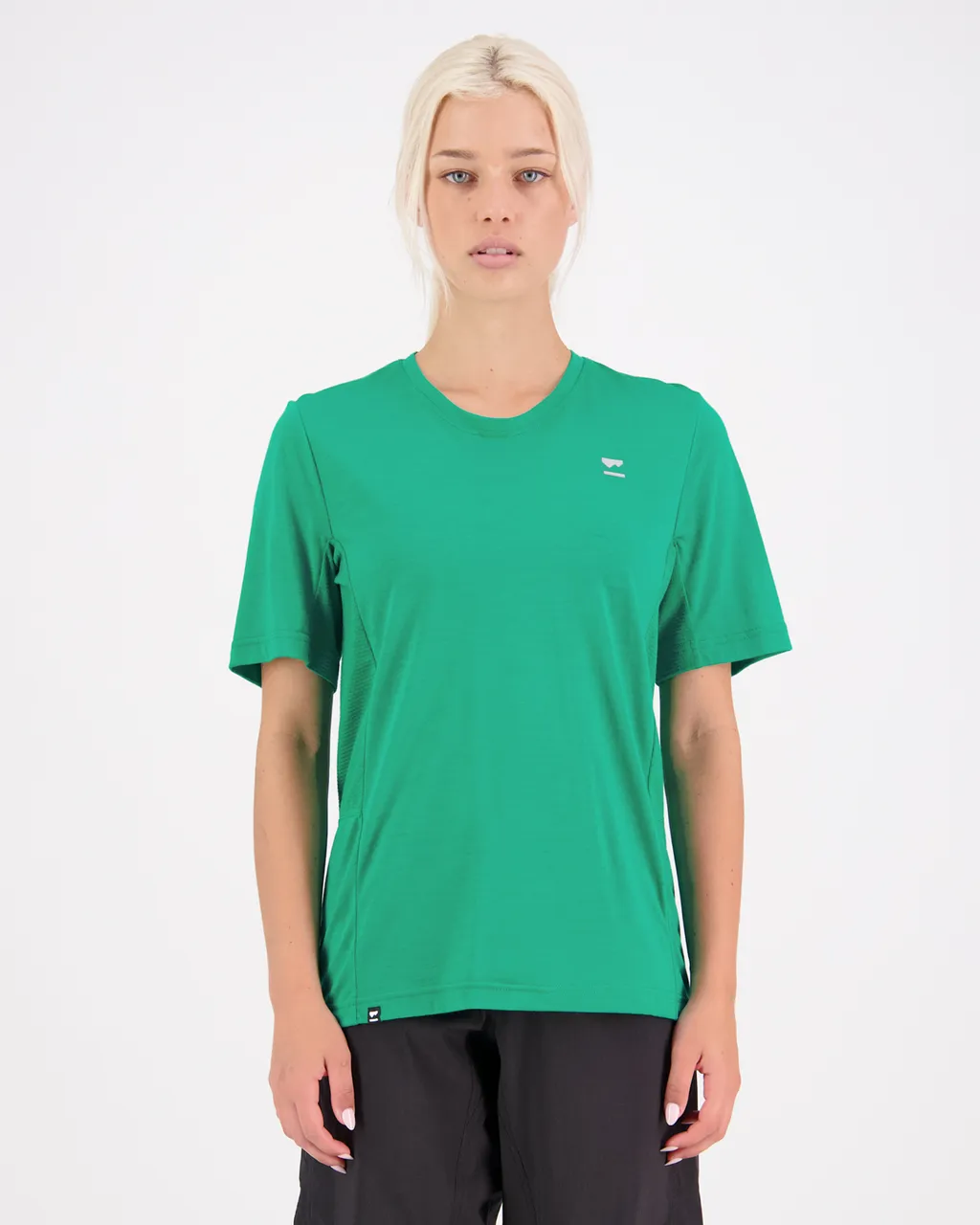 100549-1169-714 - Tarn Merino Shift Tee - Pop Green - Womens
