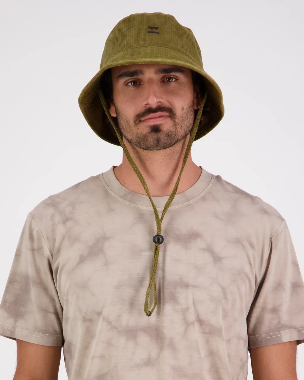 100707-1169-299 - Corduroy Bucket Hat - Dark Olive - Unisex