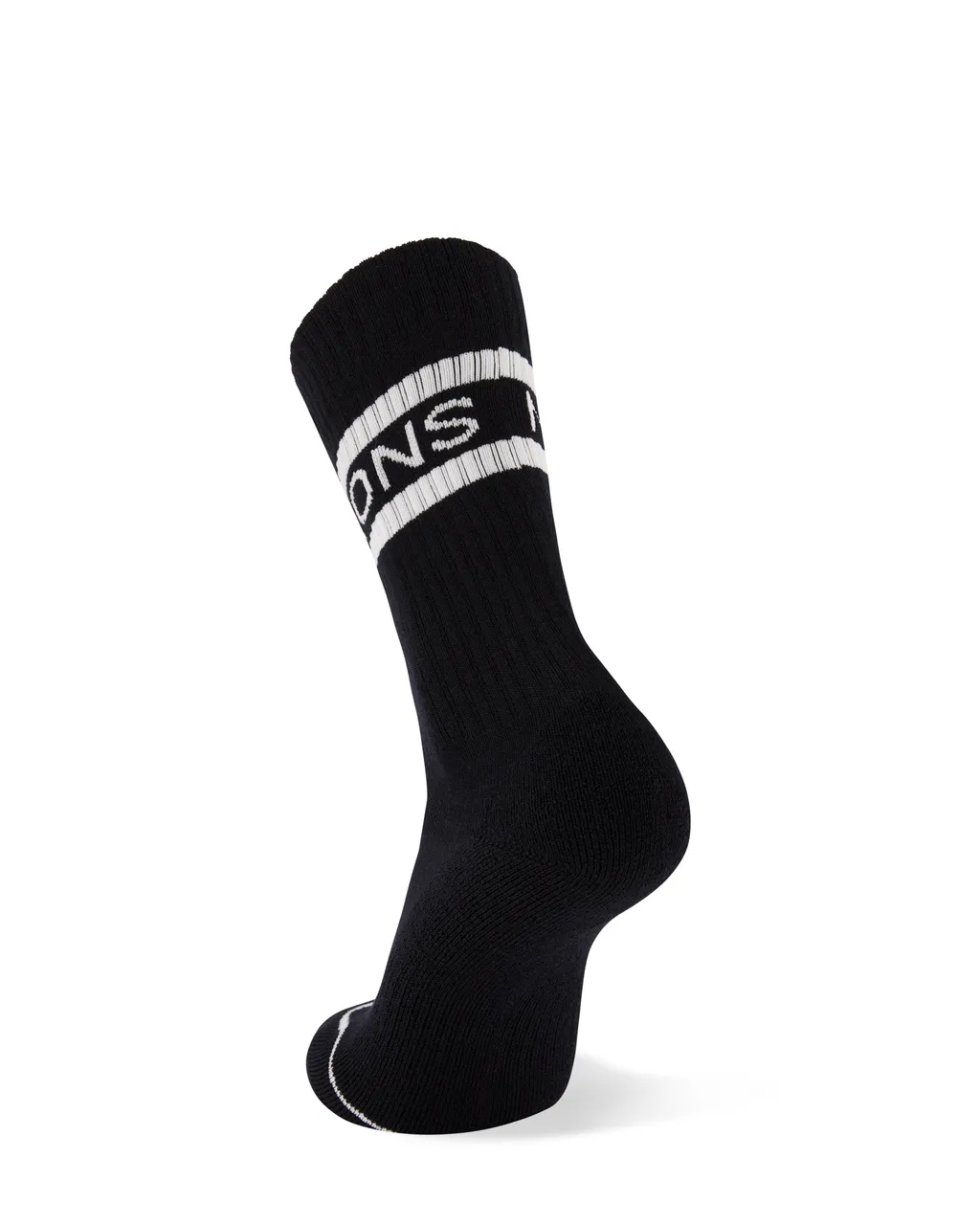 100555-1160-092 - Signature Merino Crew Sock - Black / White - Unisex