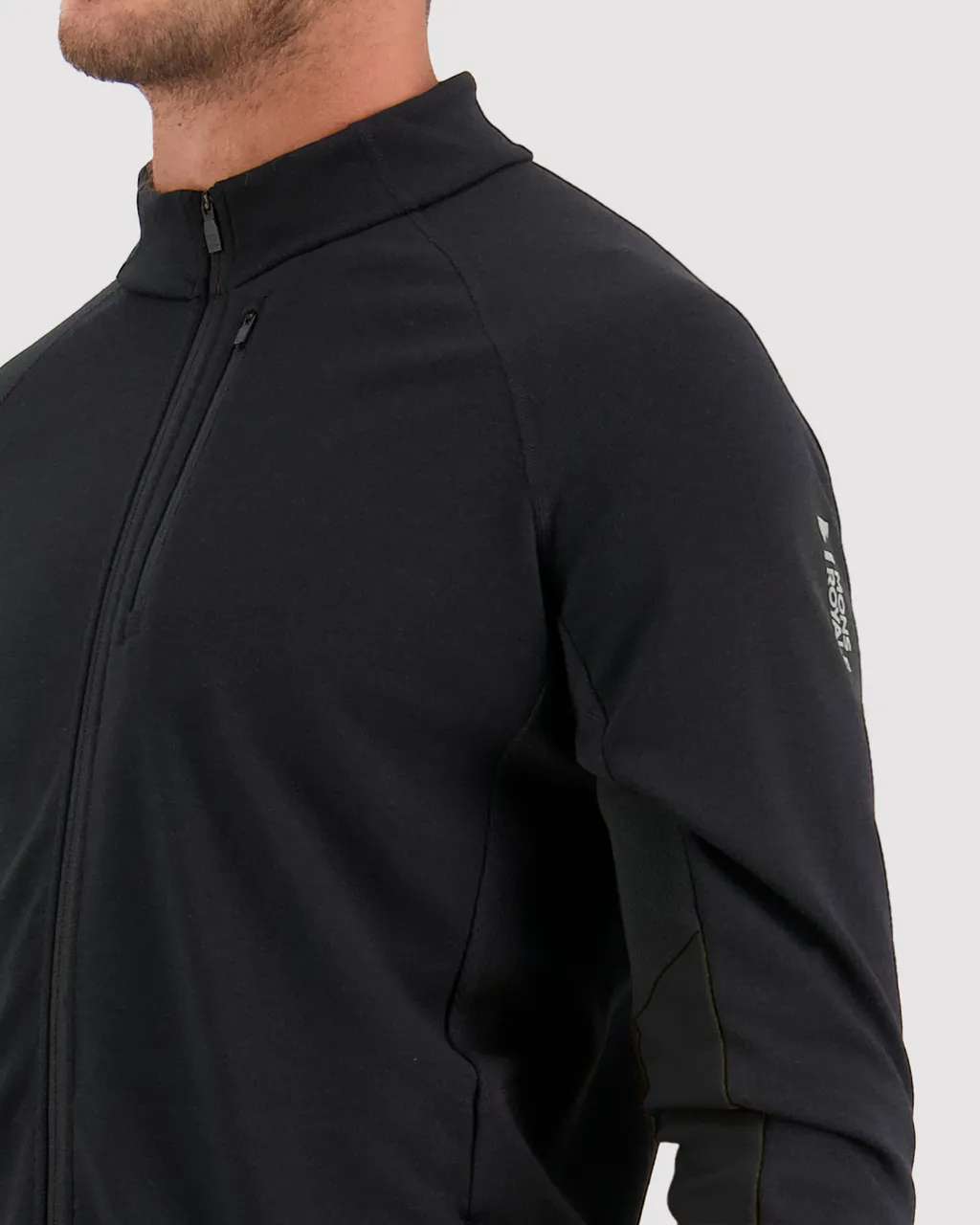 100607-1029-001 - Approach Merino Gridlock Jacket - Black - Mens