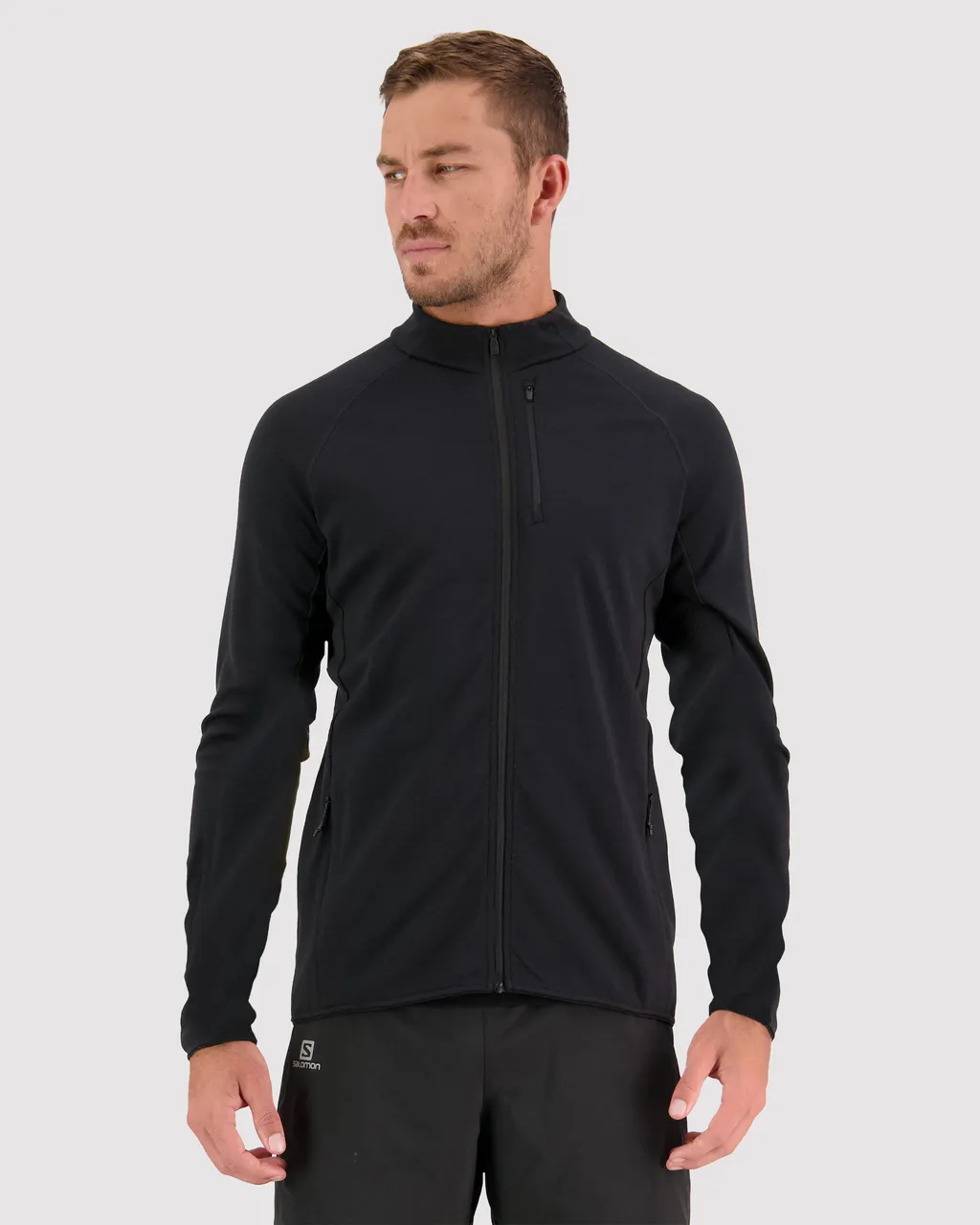 100607-1029-001 - Approach Merino Gridlock Jacket - Black - Mens