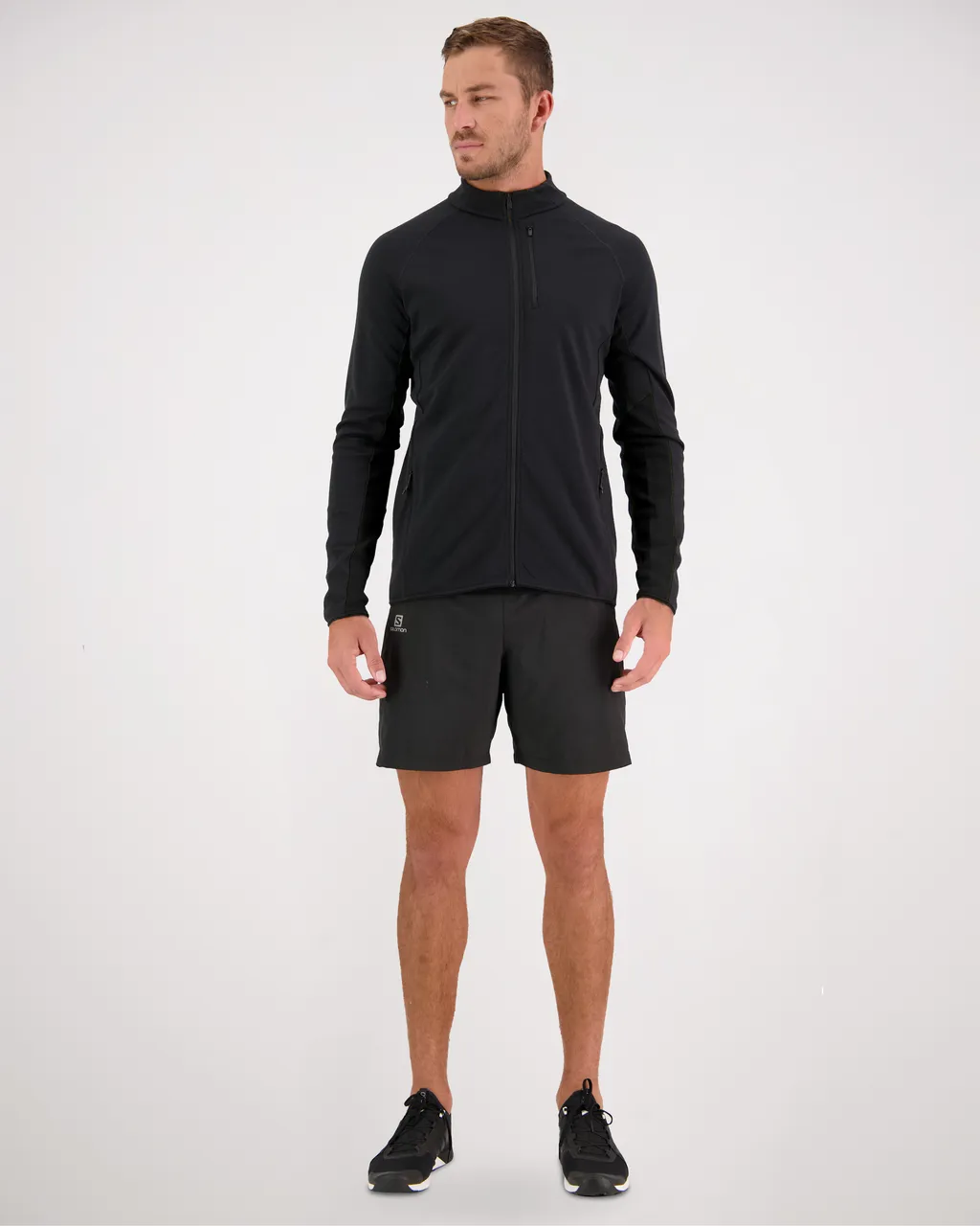 100607-1029-001 - Approach Merino Gridlock Jacket - Black - Mens