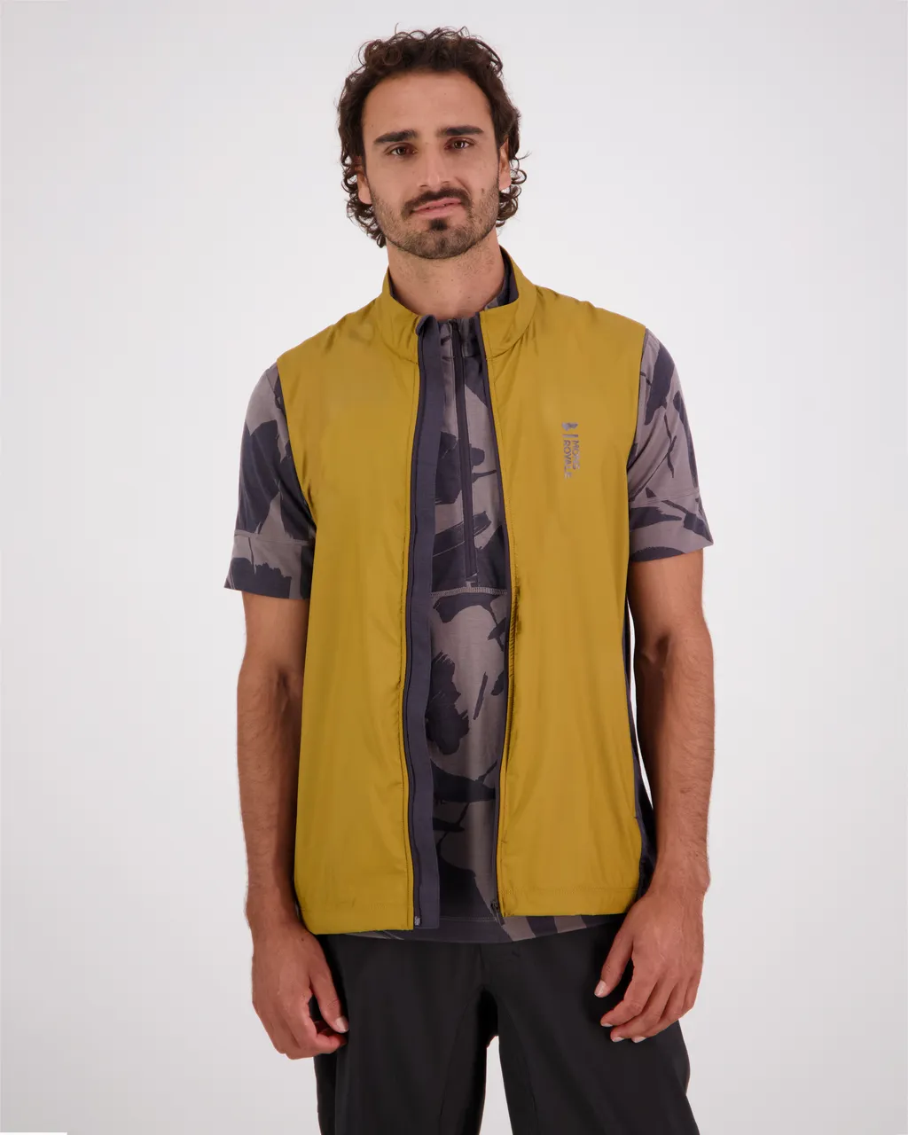 100692-1165-661 - Redwood Merino Air-Con Wind Vest - Shale / Cumin - Mens