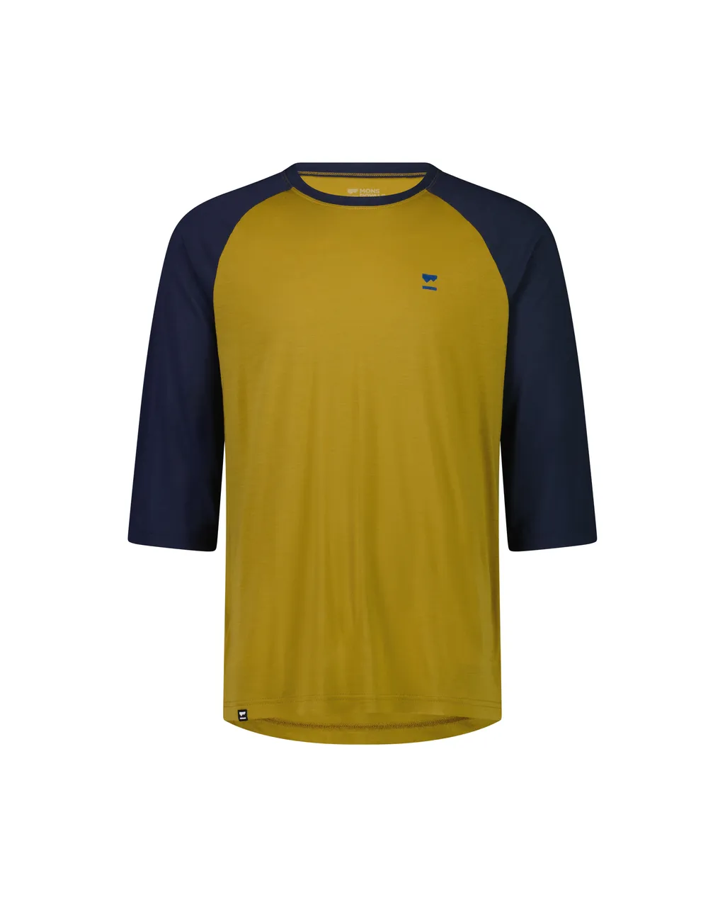 100582-1169-721 - Tarn Merino Shift Raglan 3/4 - Cumin / Midnight - Mens