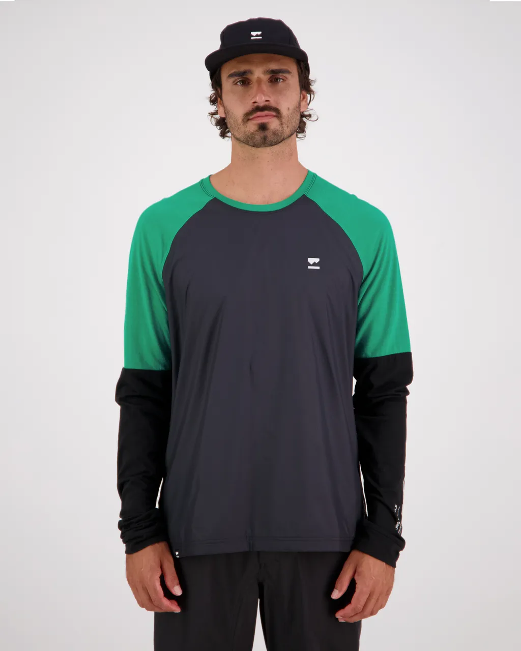 100581-1169-720 - Tarn Merino Shift Wind Jersey - Pop Green / Black - Mens