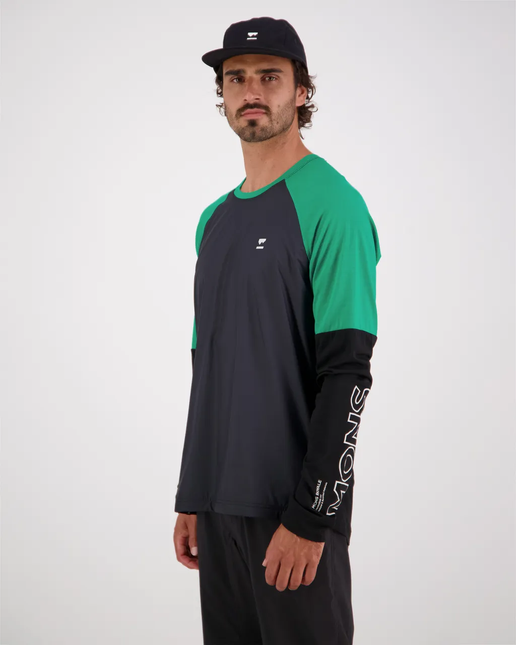 100581-1169-720 - Tarn Merino Shift Wind Jersey - Pop Green / Black - Mens