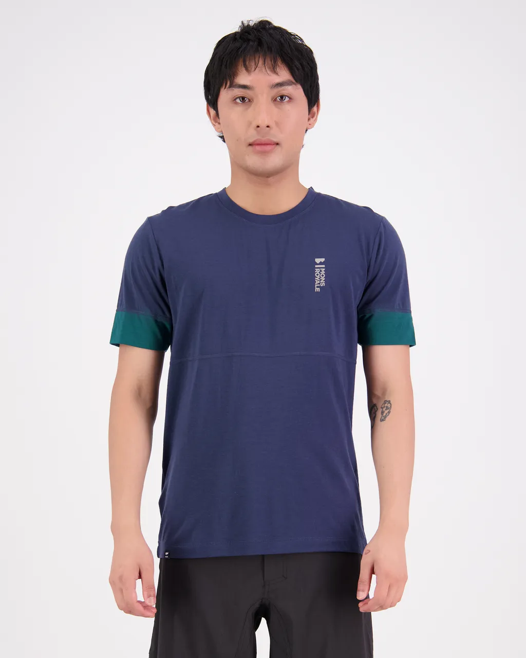 100329-1165-674 - Cadence Merino Air-Con T - Evergreen / Midnight - Mens