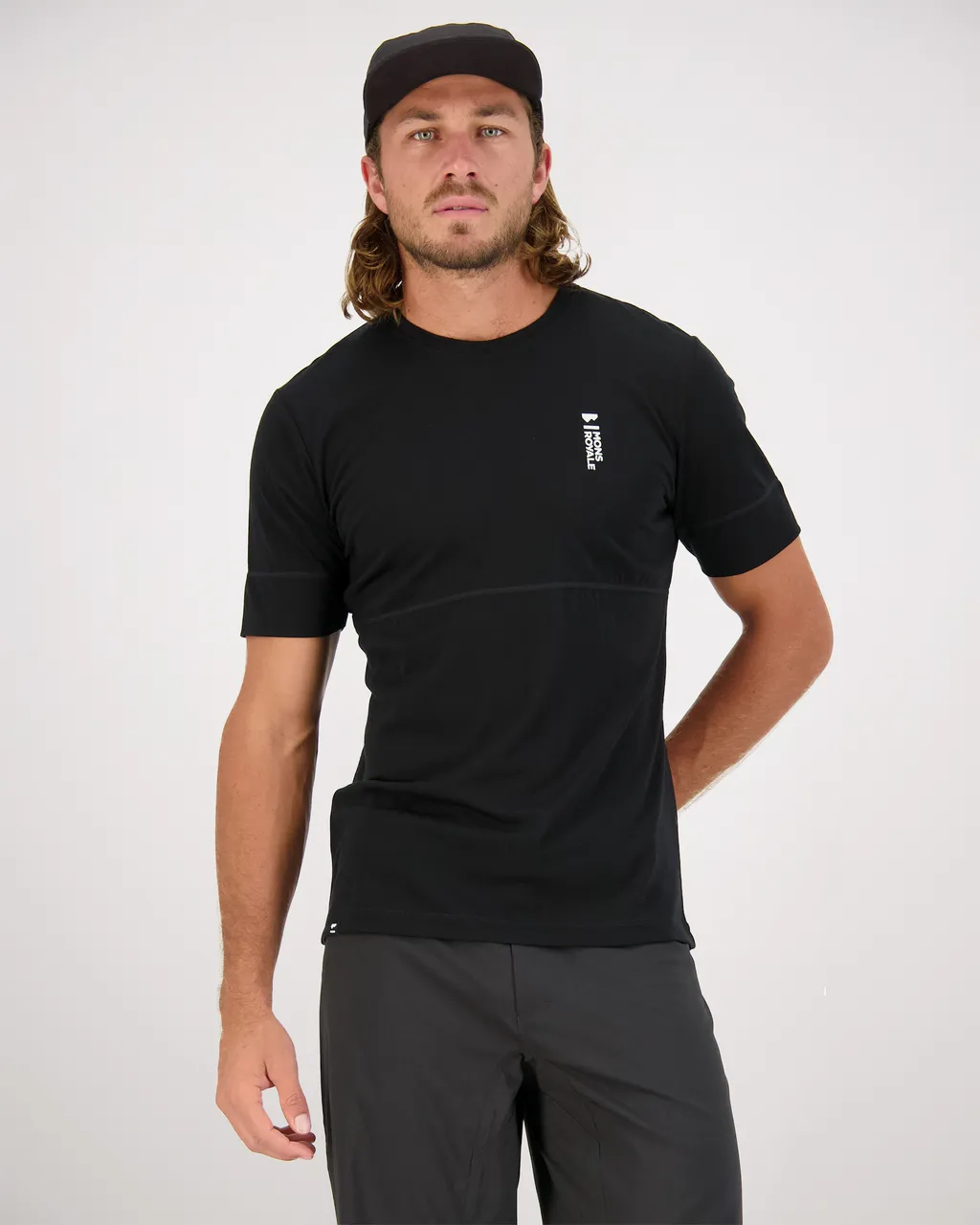 100329-1165-001 - Cadence Merino Air-Con T - Black - Mens