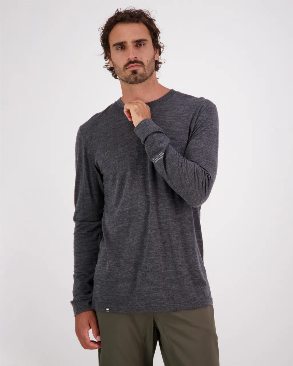 100559-1211-021 - Zephyr Merino Cool LS - Smoke - Mens