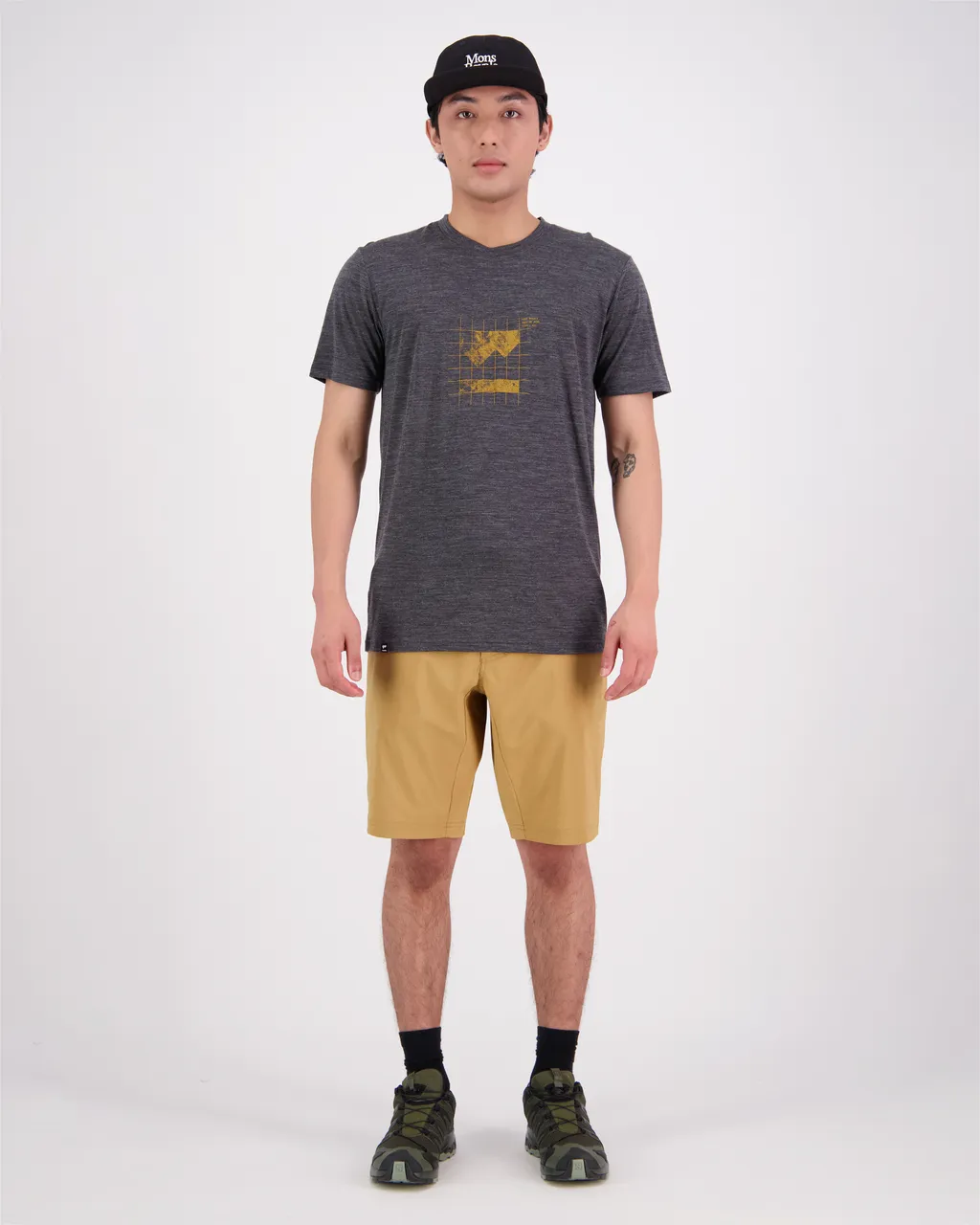 100557-1228-021 - Zephyr Merino Cool T-Shirt - Smoke - Mens