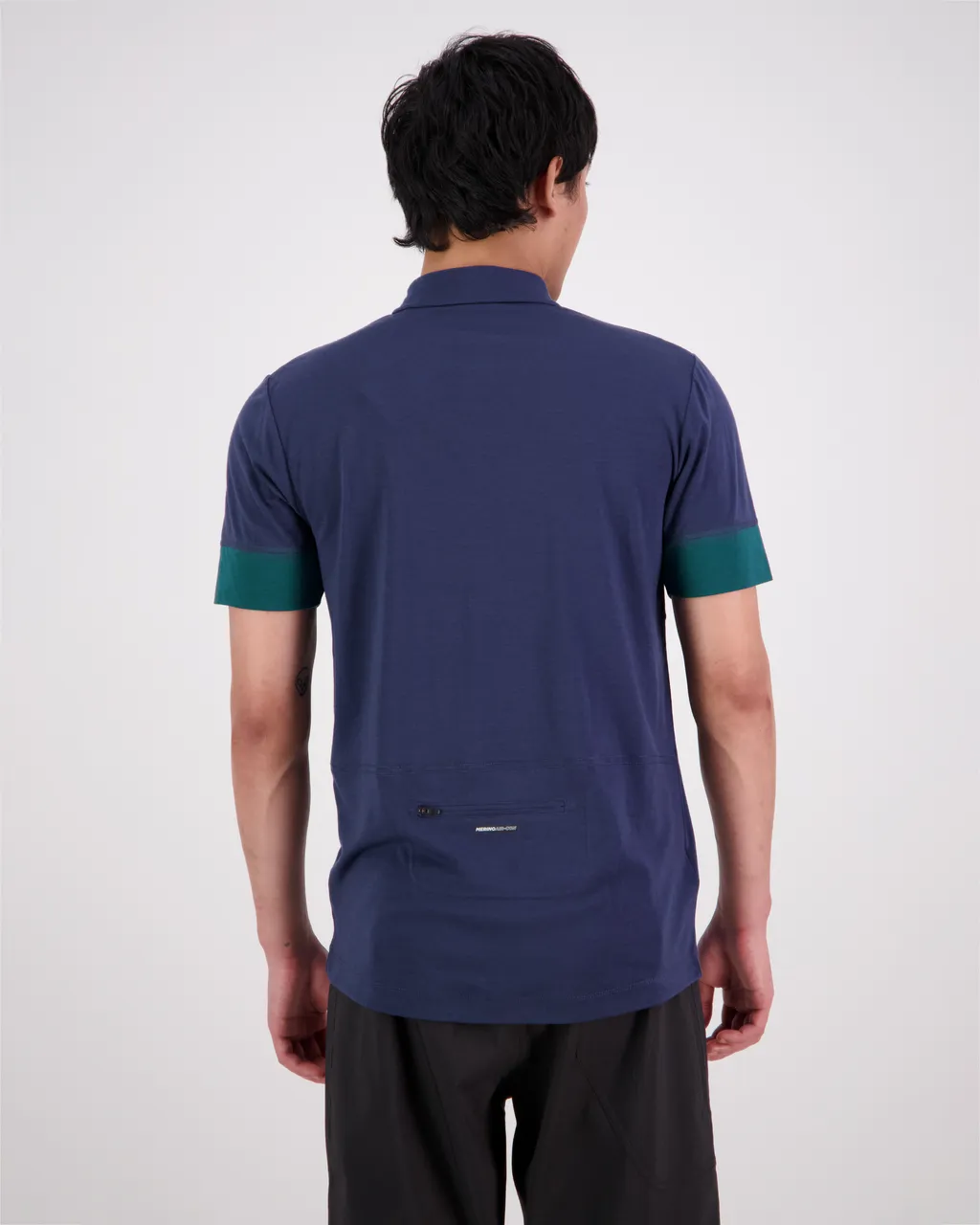 100277-1165-674 - Cadence Merino Air-Con Half Zip T - Evergreen / Midnight - Mens