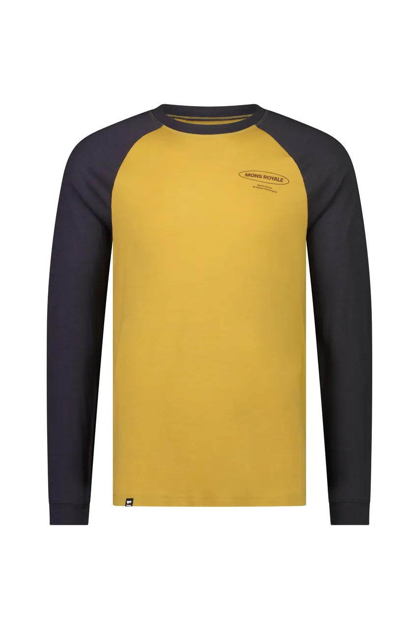 100497-1231-786 - Icon Merino Air-Con Raglan - Shale / Honey - Mens