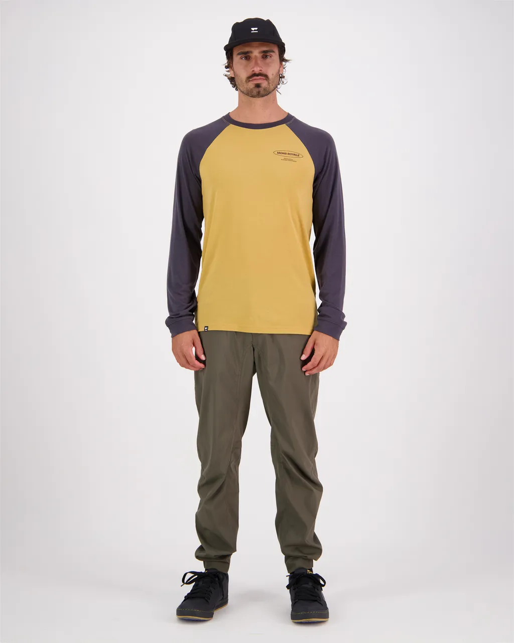 100497-1231-786 - Icon Merino Air-Con Raglan - Shale / Honey - Mens