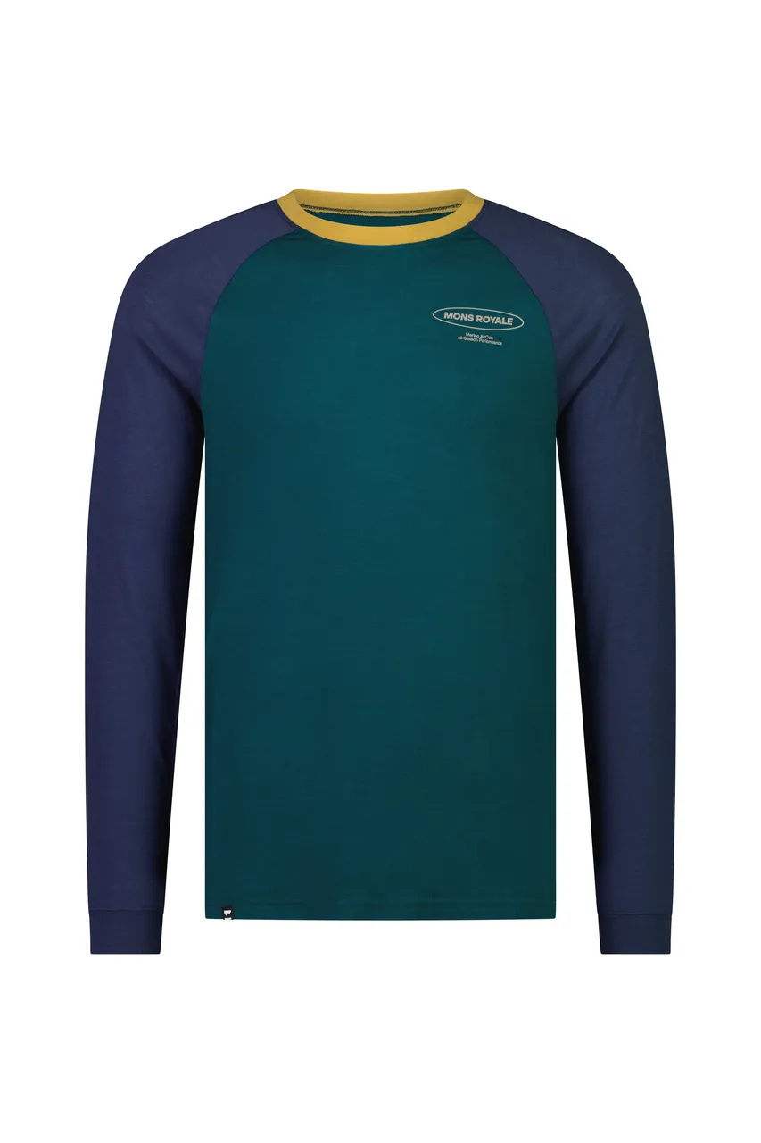 100497-1231-674 - Icon Merino Air-Con Raglan - Evergreen / Midnight - Mens