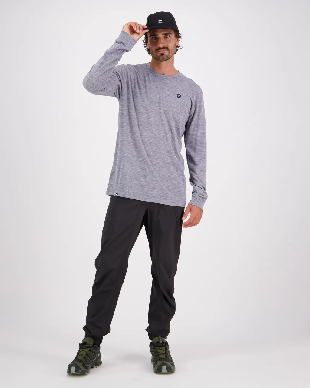 100389-2227-710 - Icon Merino Air-Con LS - Grey Heather - Mens