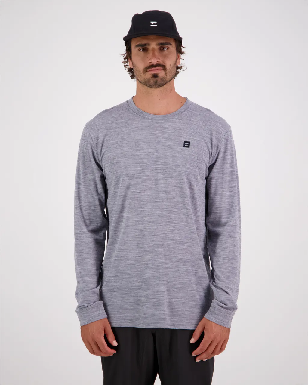 100389-2227-710 - Icon Merino Air-Con LS - Grey Heather - Mens