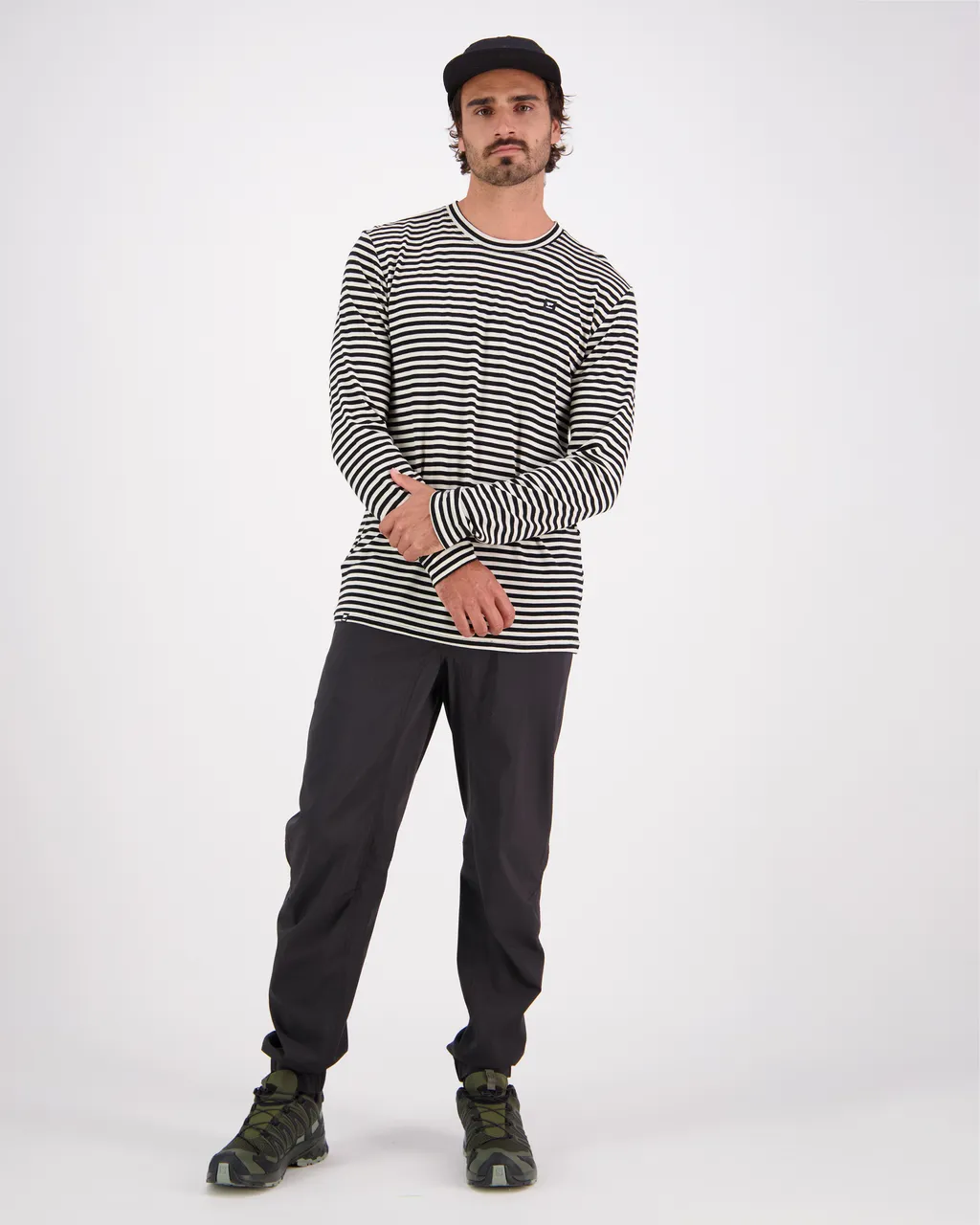 100389-2227-676 - Icon Merino Air-Con LS - MR Stripe - Mens