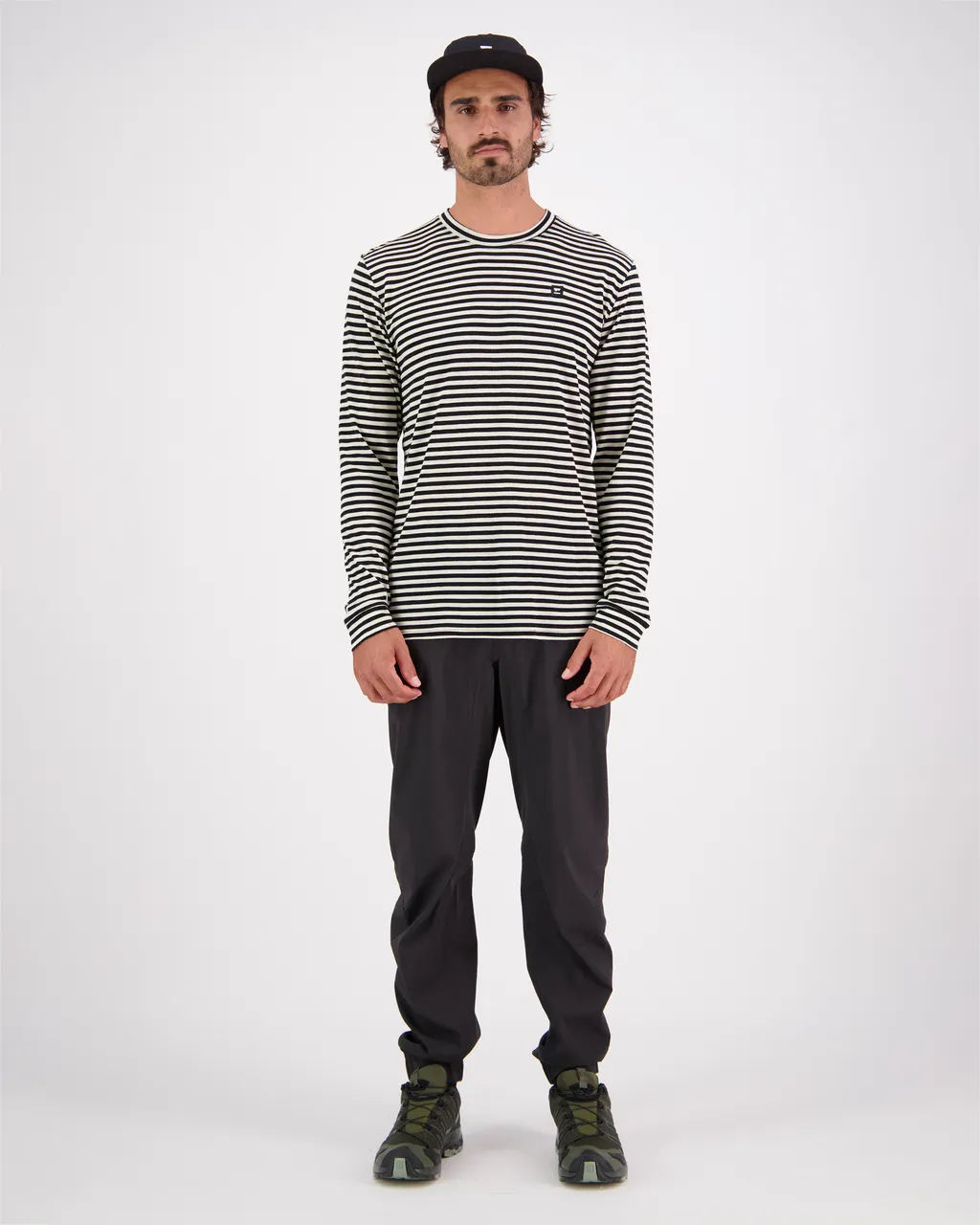 100389-2227-676 - Icon Merino Air-Con LS - MR Stripe - Mens