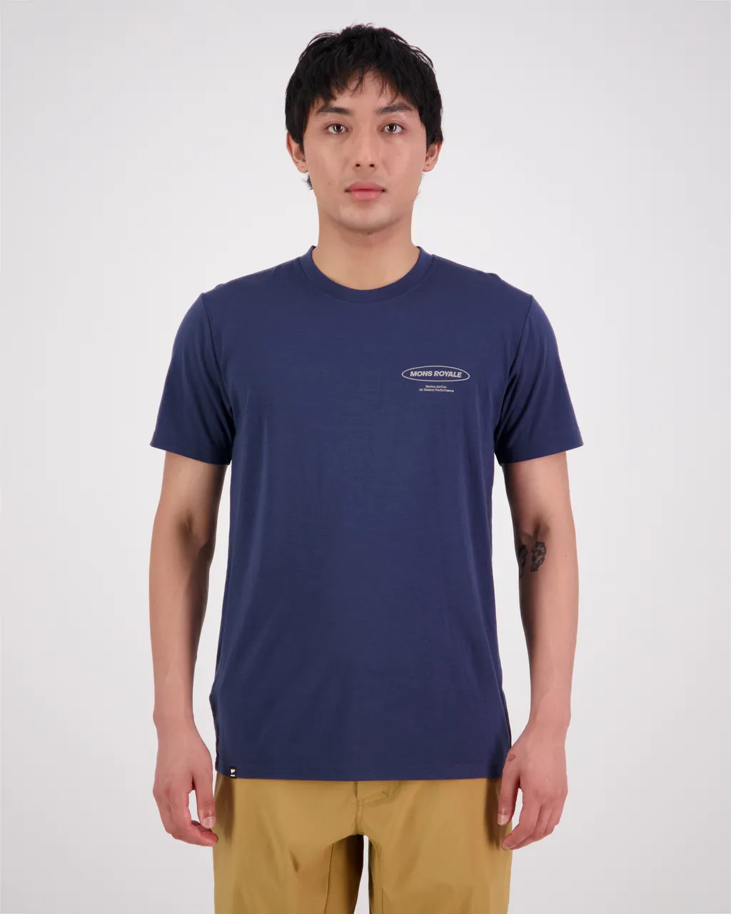 100275-1231-568 - Icon Merino Air-Con T-Shirt - Midnight - Mens