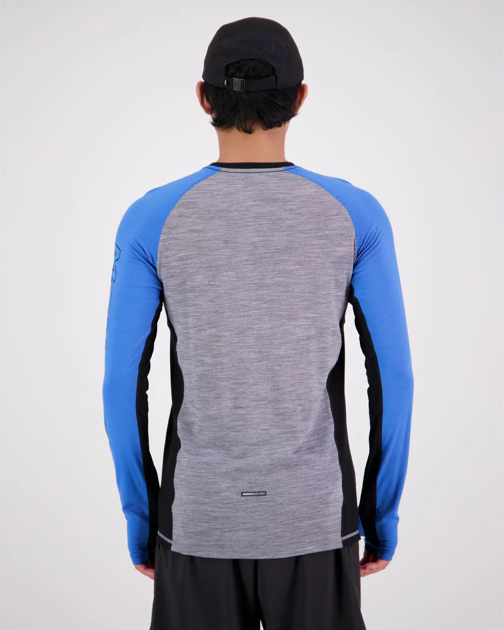 100079-1165-718 - Temple Merino Air-Con LS - Blue Gravel - Mens