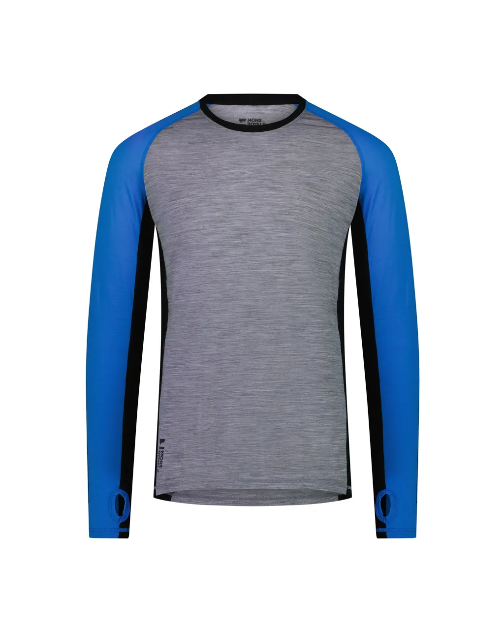 100079-1165-718 - Temple Merino Air-Con LS - Blue Gravel - Mens