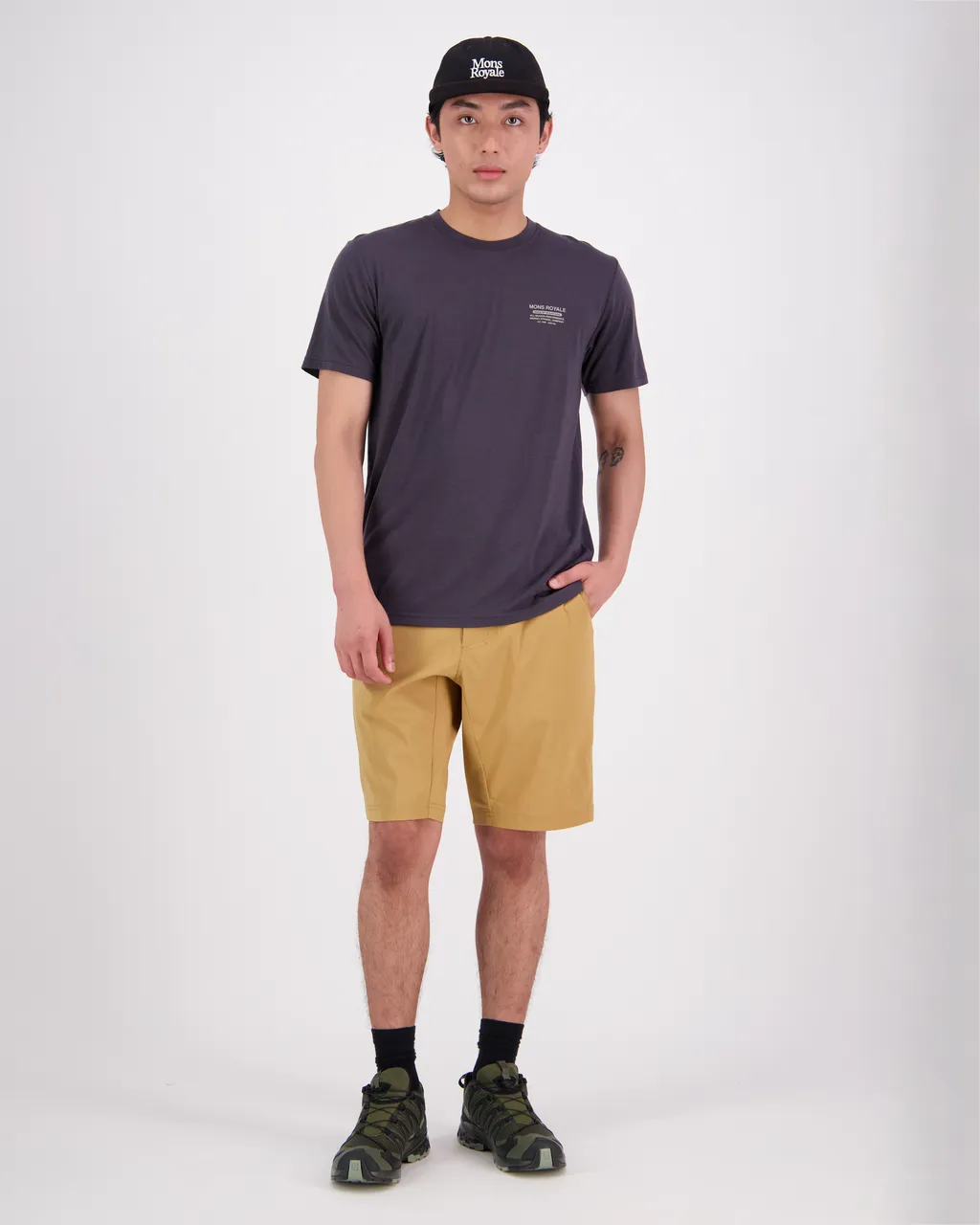 100275-1229-712 - Icon Merino Air-Con T-Shirt - Shale - Mens