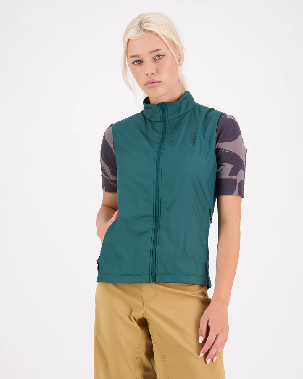 100696-1165-300 - Redwood Merino Air-Con Wind Vest - Evergreen - Womens