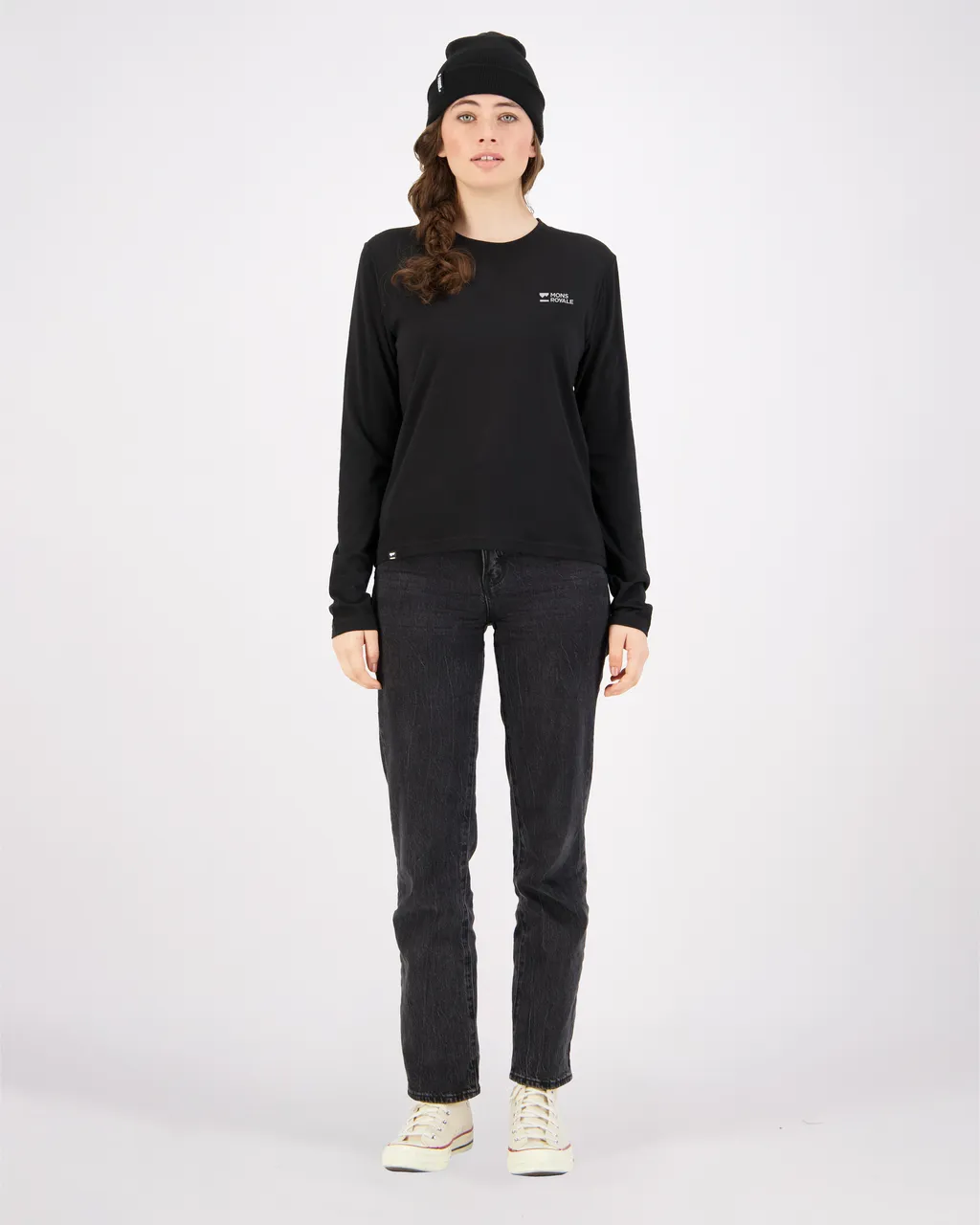 100462-1171-001 - Icon Merino Air-Con Relaxed LS - Black - Womens