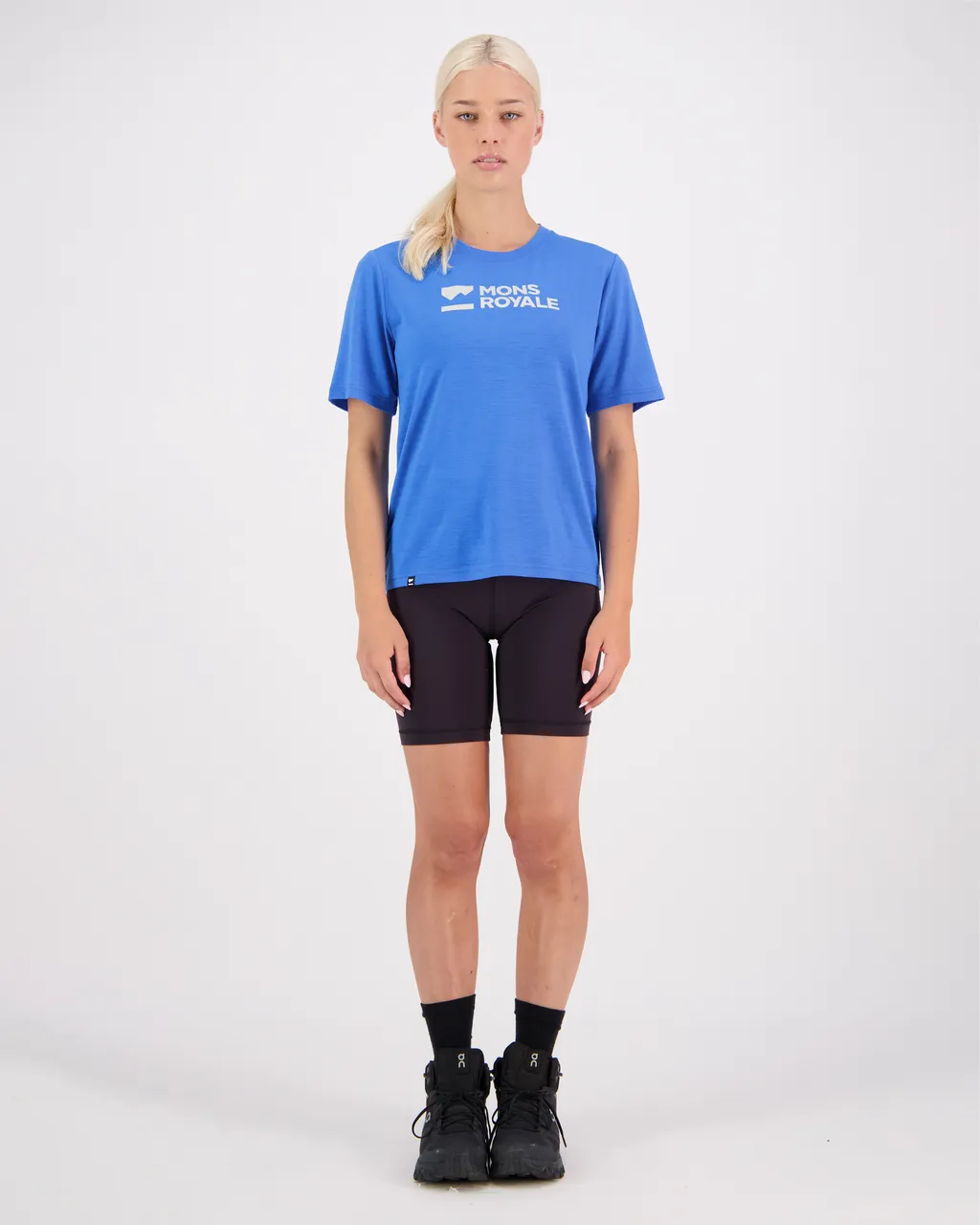 100447-1181-713 - Icon Merino Air-Con Relaxed Tee - Pop Blue - Womens