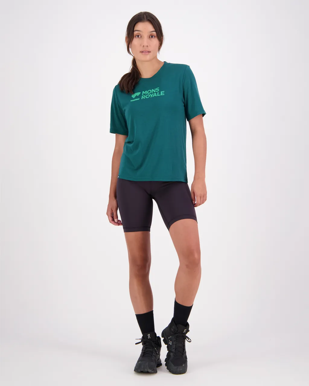 100447-1181-300 - Icon Merino Air-Con Relaxed Tee - Evergreen - Womens
