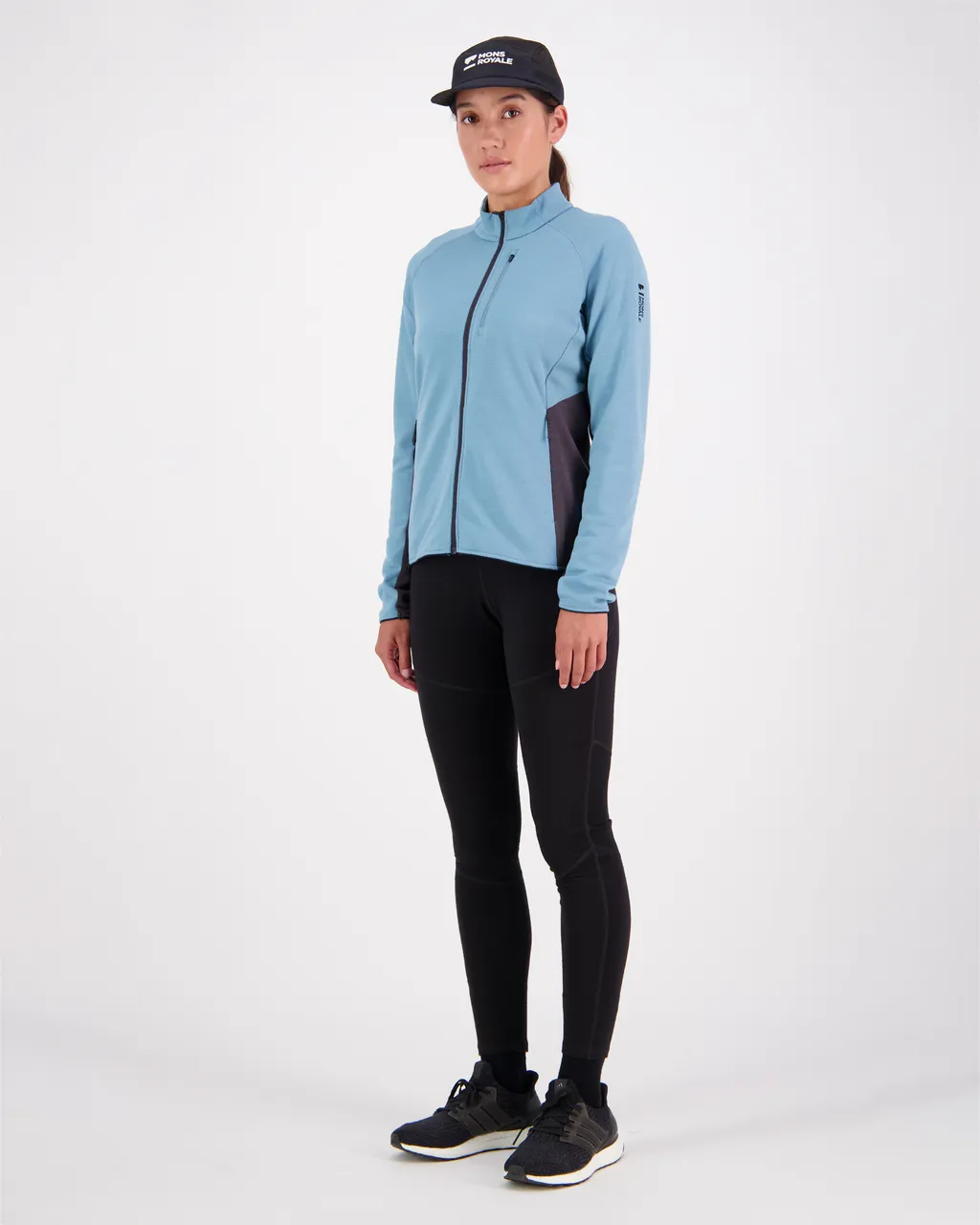 100611-1029-662 - Approach Merino Gridlock Jacket - Ash Blue / Shale - Womens
