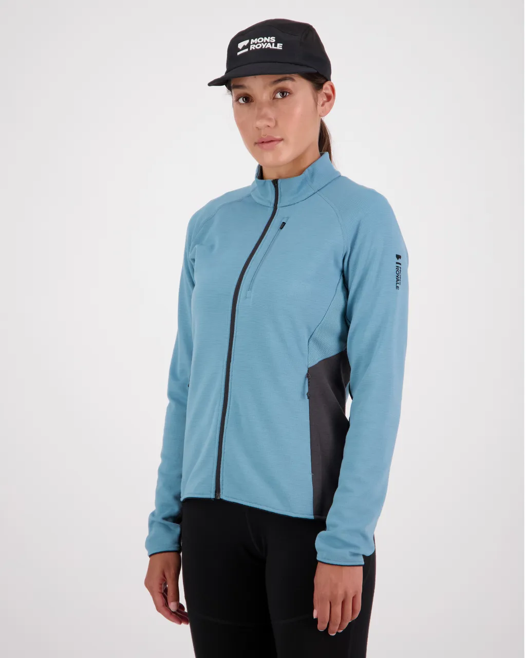100611-1029-662 - Approach Merino Gridlock Jacket - Ash Blue / Shale - Womens