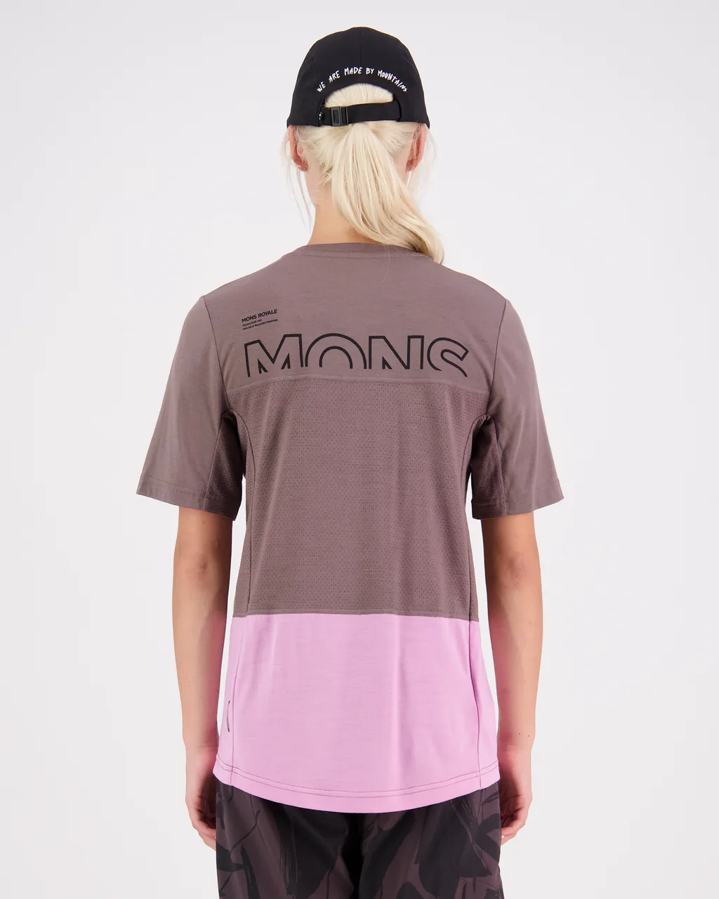 100549-1169-733 - Tarn Merino Shift Tee - Pop Pink / Iron - Womens