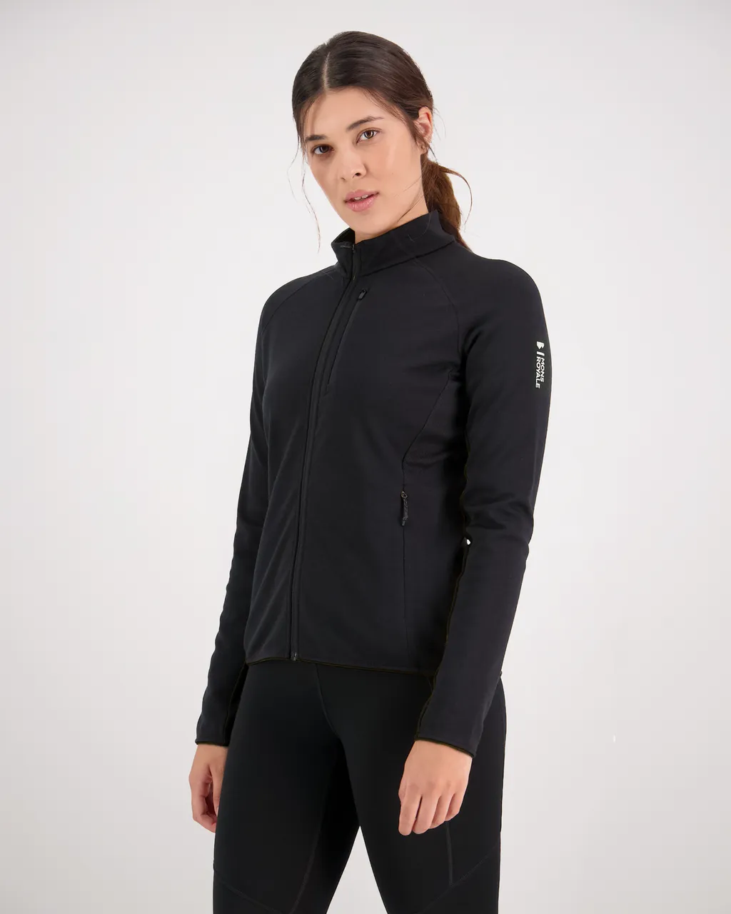100611-1029-001 - Approach Merino Gridlock Jacket - Black - Womens