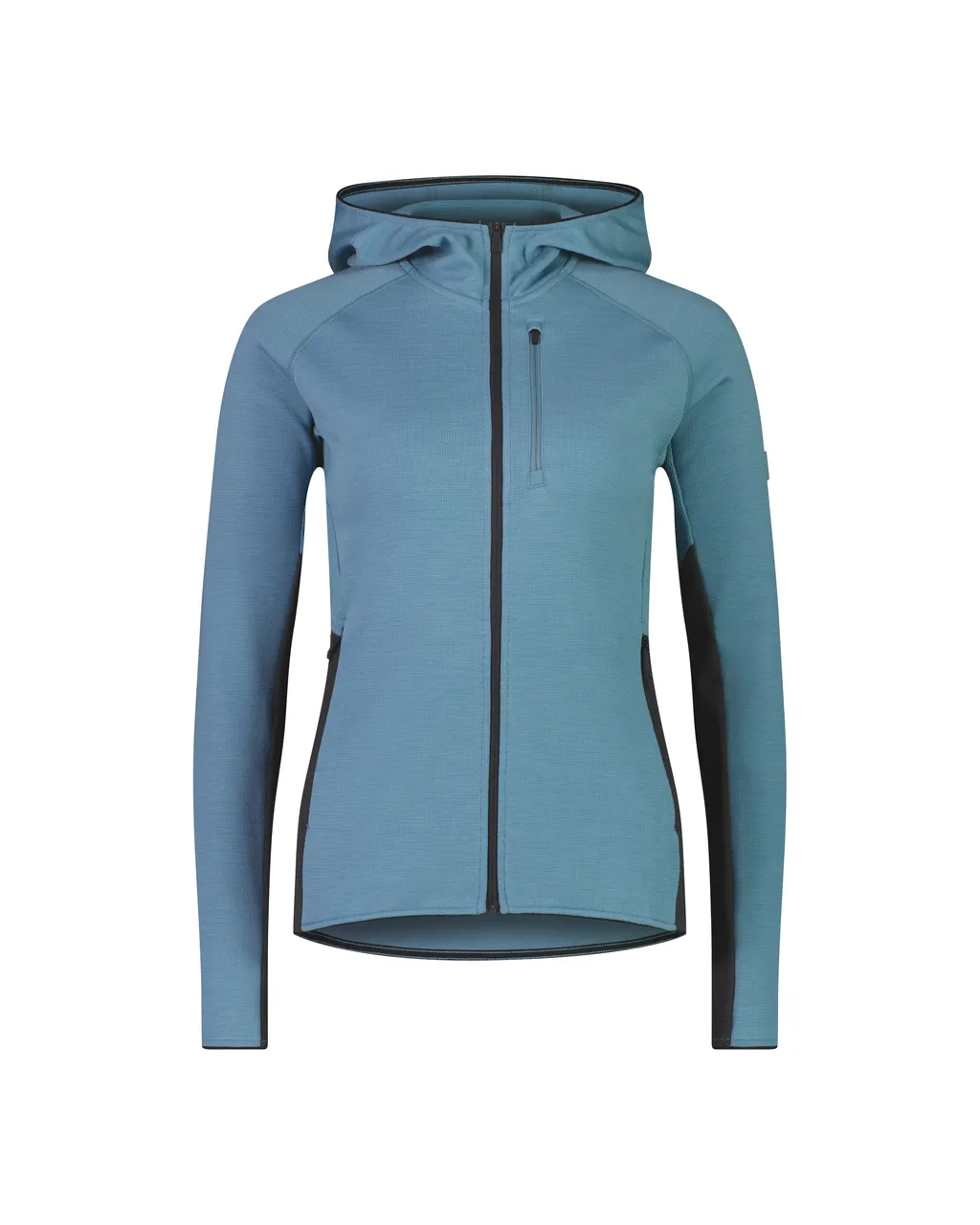 100610-1029-662 - Approach Merino Gridlock Hood - Ash Blue / Shale - Womens