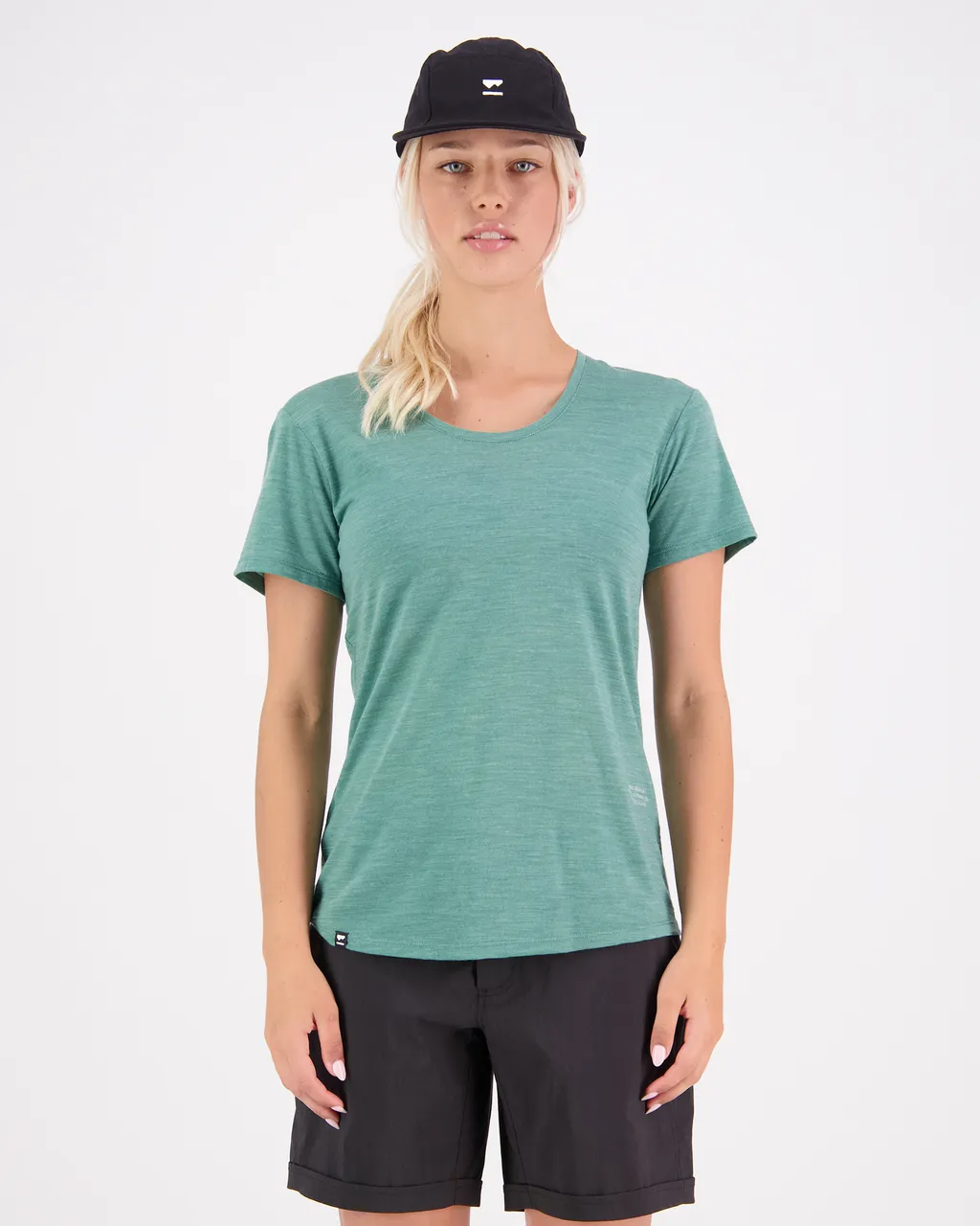 100542-1211-722 - Zephyr Merino Cool Tee - Smokey Green - Womens