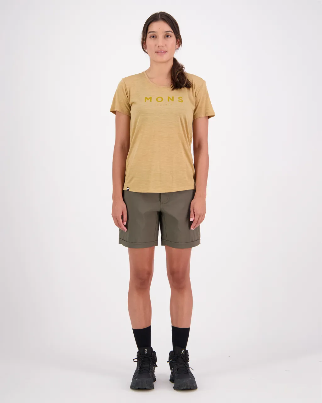 100542-1139-737 - Zephyr Merino Cool Tee - Smokey Cumin - Womens