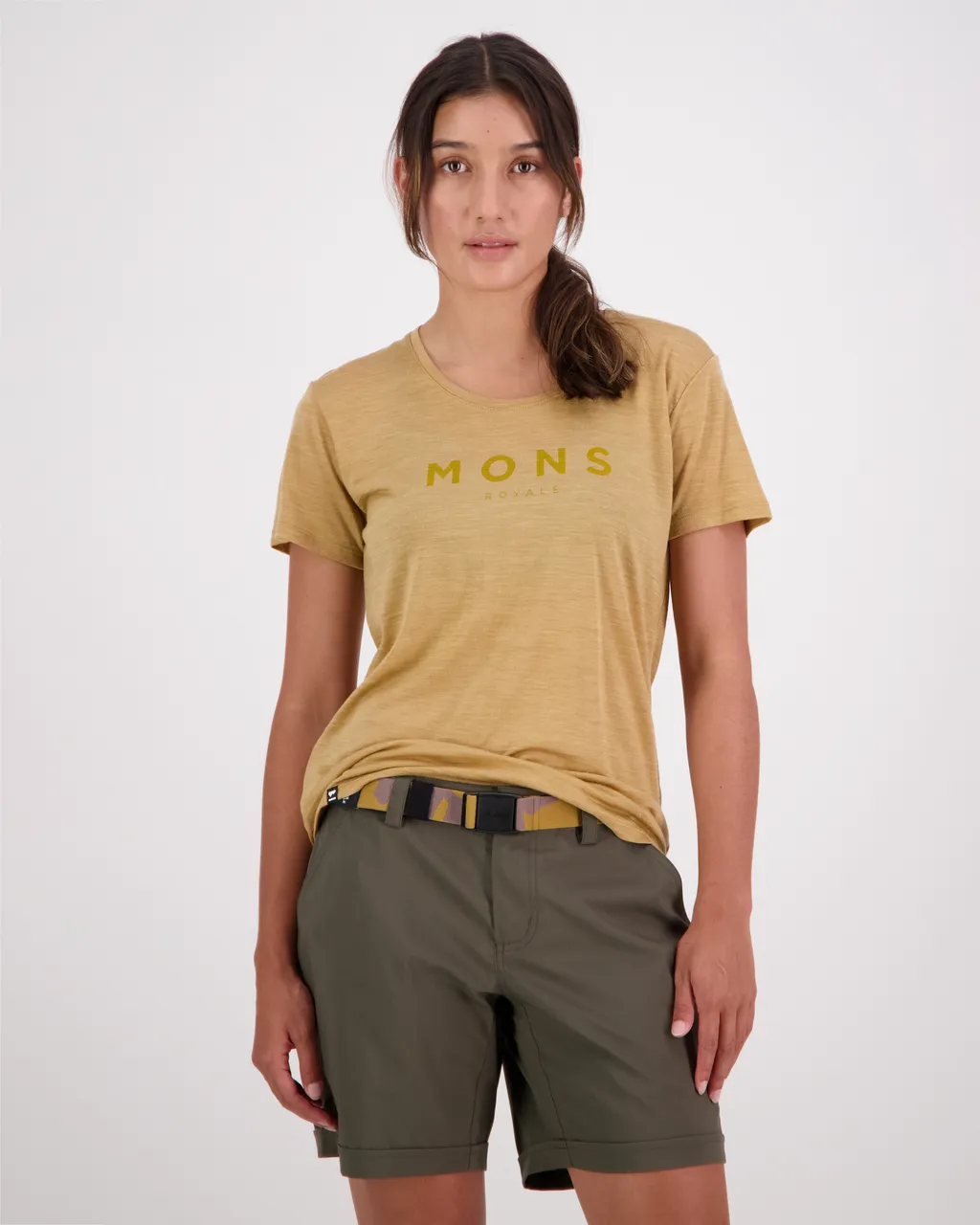 100542-1139-737 - Zephyr Merino Cool Tee - Smokey Cumin - Womens