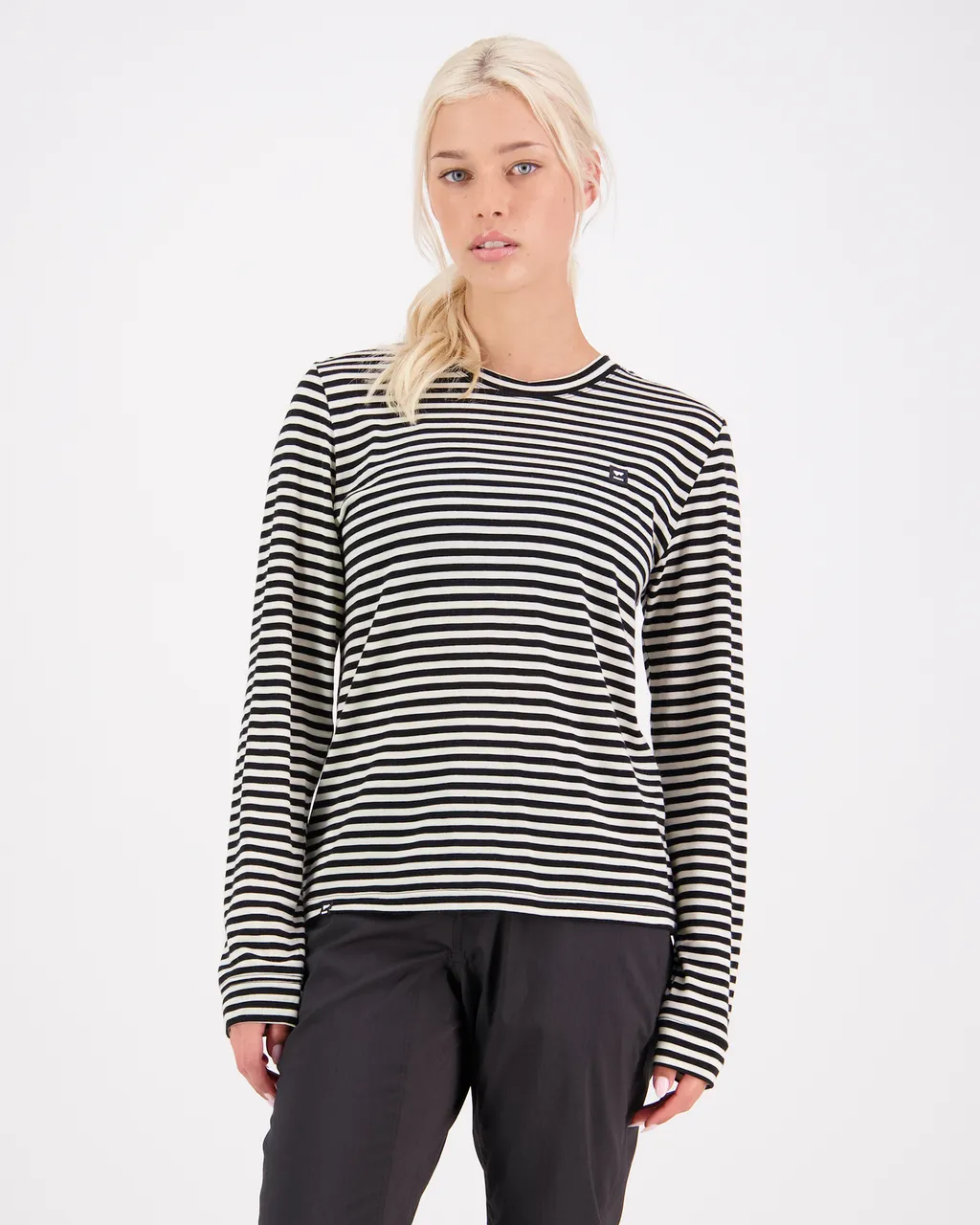 100462-1227-676 - Icon Merino Air-Con Relaxed LS - MR Stripe - Womens