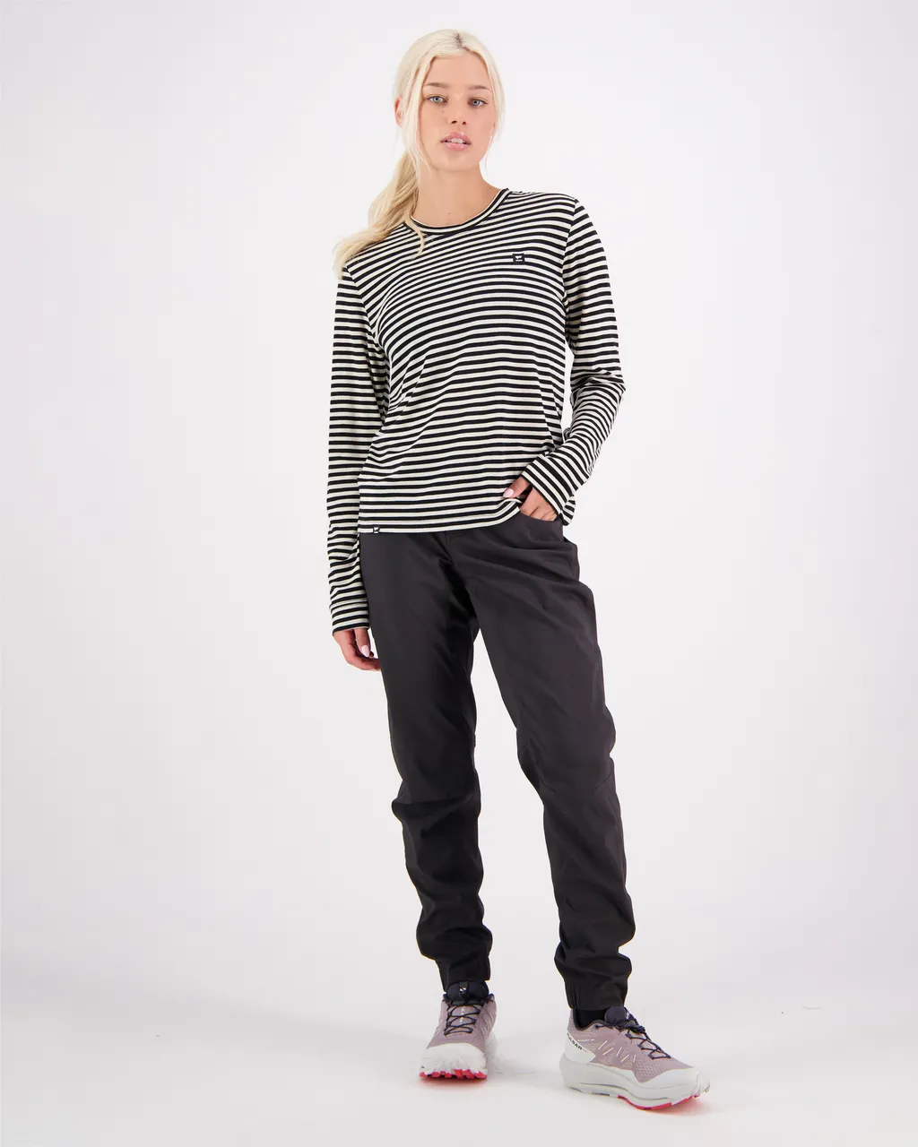 100462-1227-676 - Icon Merino Air-Con Relaxed LS - MR Stripe - Womens