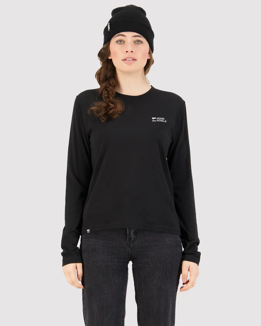 100462-1171-001 - Icon Merino Air-Con Relaxed LS - Black - Womens