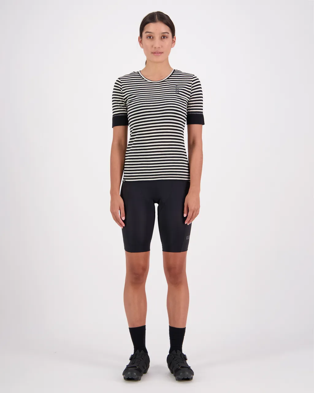 100328-2165-676 - Cadence Merino Air-Con Tee - MR Stripe - Womens