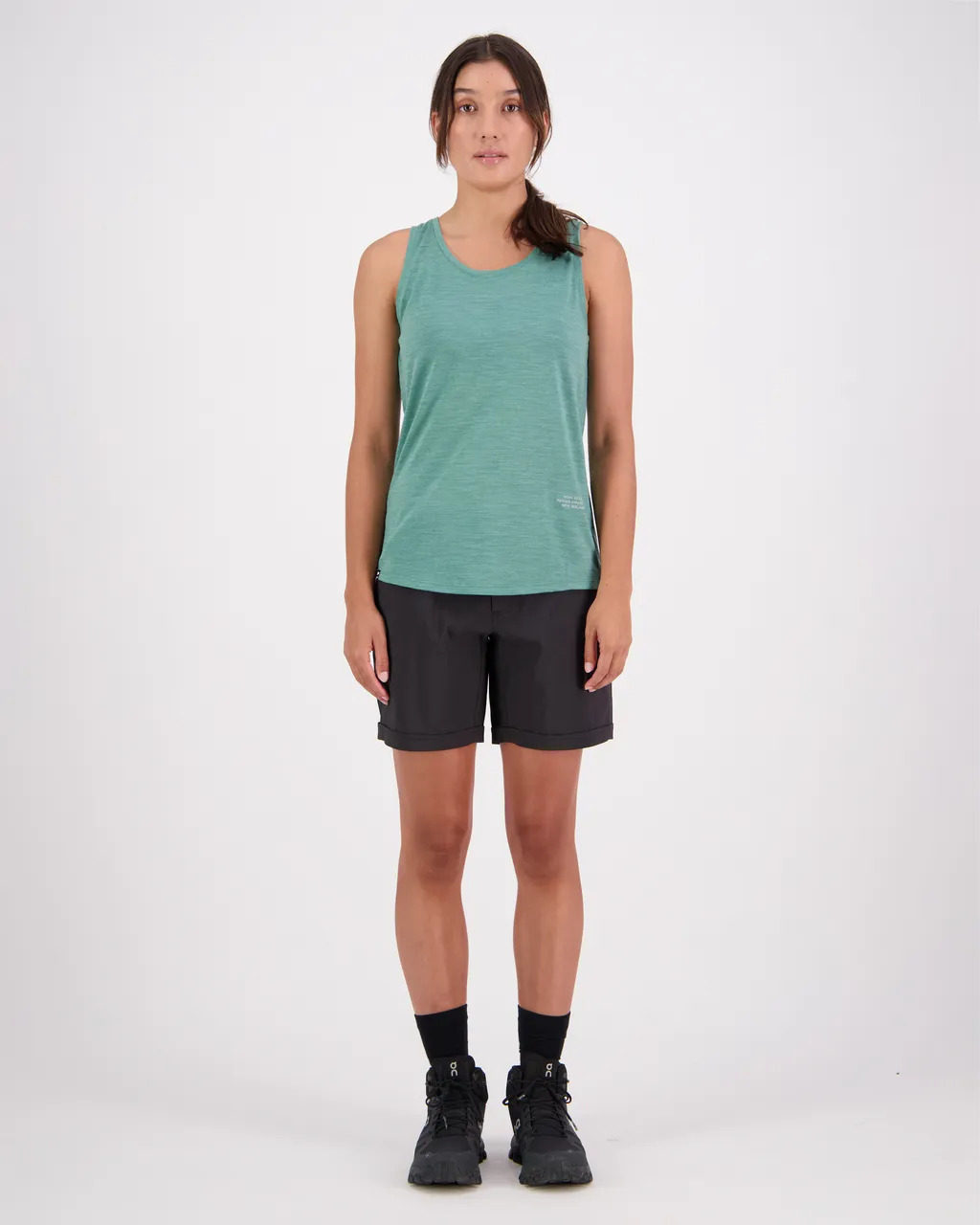 100544-1211-722 - Zephyr Merino Cool Tank - Smokey Green - Womens