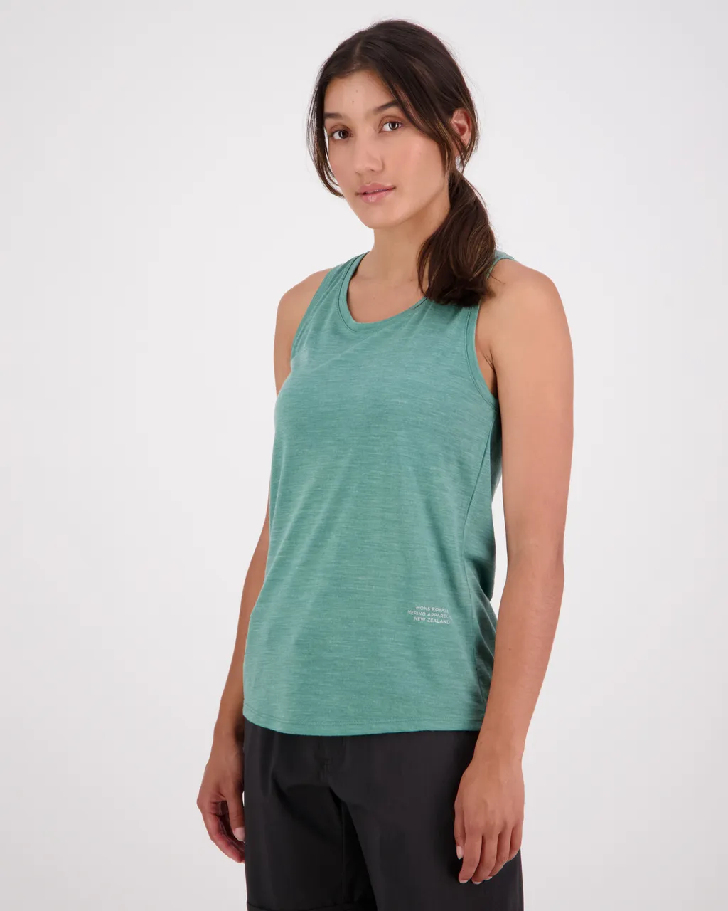 100544-1211-722 - Zephyr Merino Cool Tank - Smokey Green - Womens