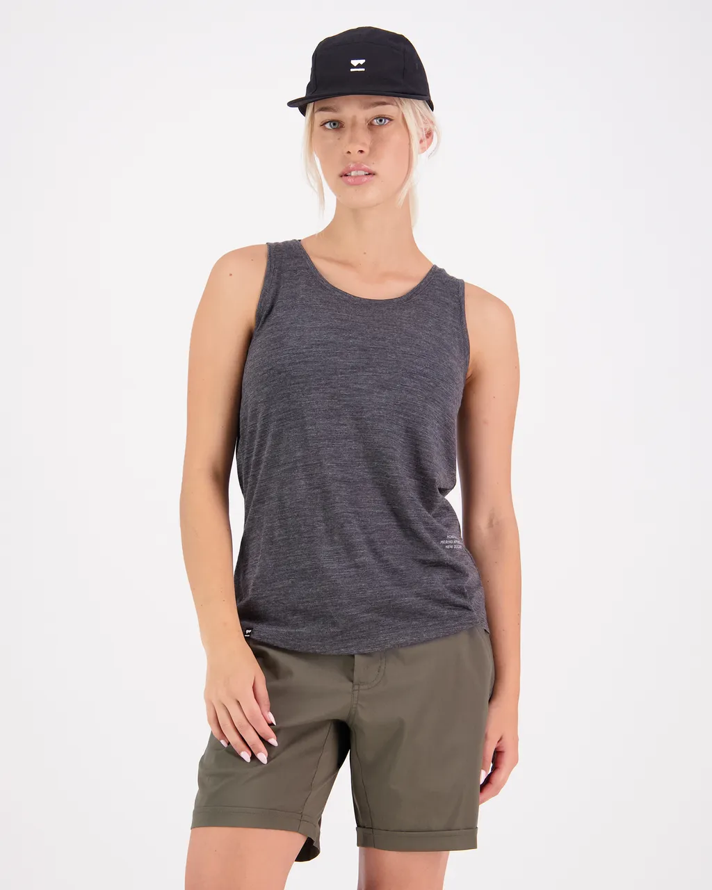 100544-1211-021 - Zephyr Merino Cool Tank - Smoke - Womens