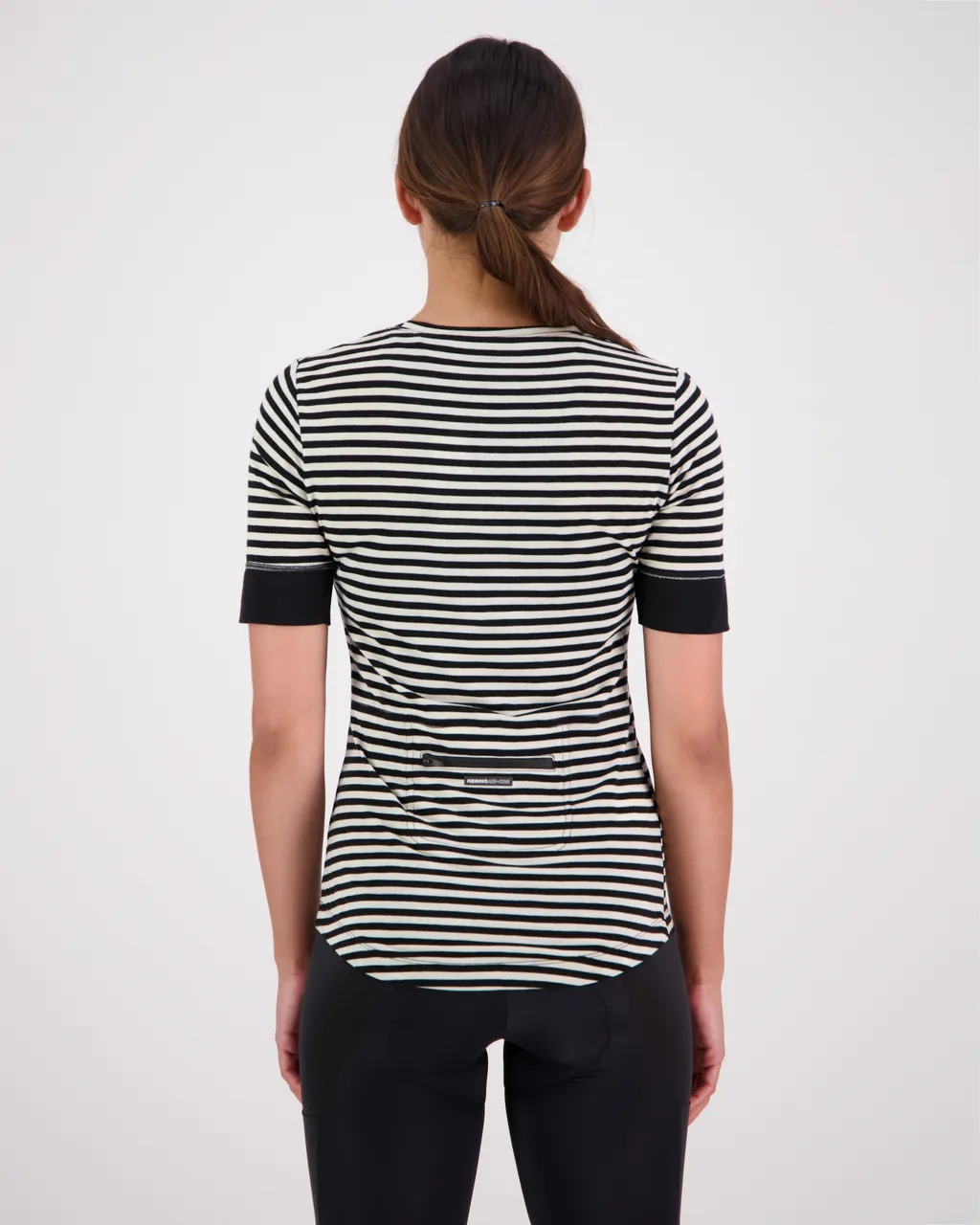 100328-2165-676 - Cadence Merino Air-Con Tee - MR Stripe - Womens