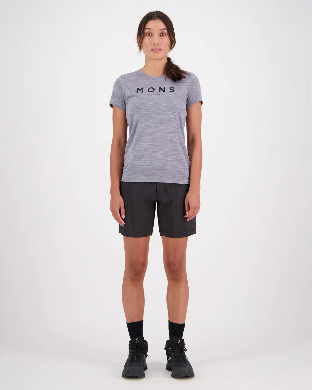 100288-2139-710 - Icon Merino Air-Con Tee - Grey Heather - Womens