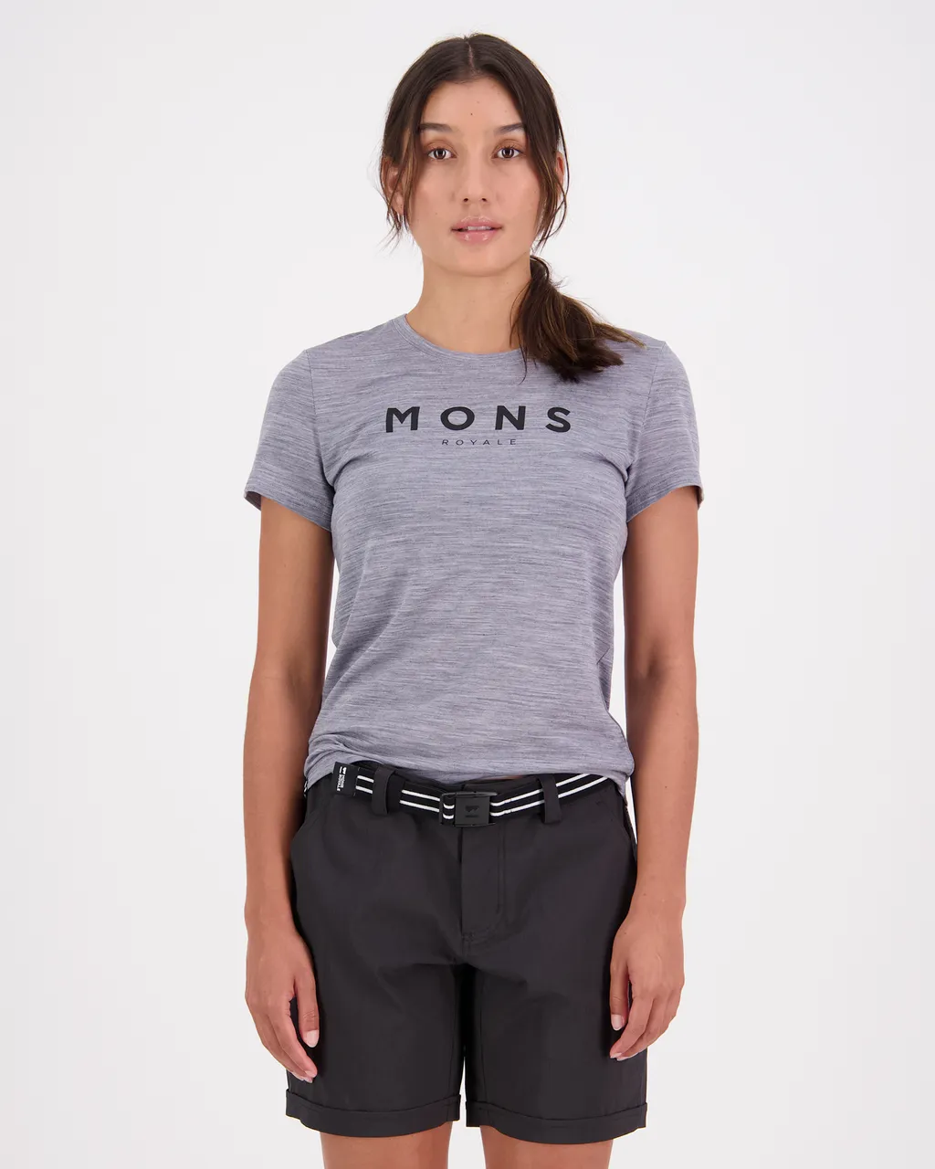 100288-2139-710 - Icon Merino Air-Con Tee - Grey Heather - Womens